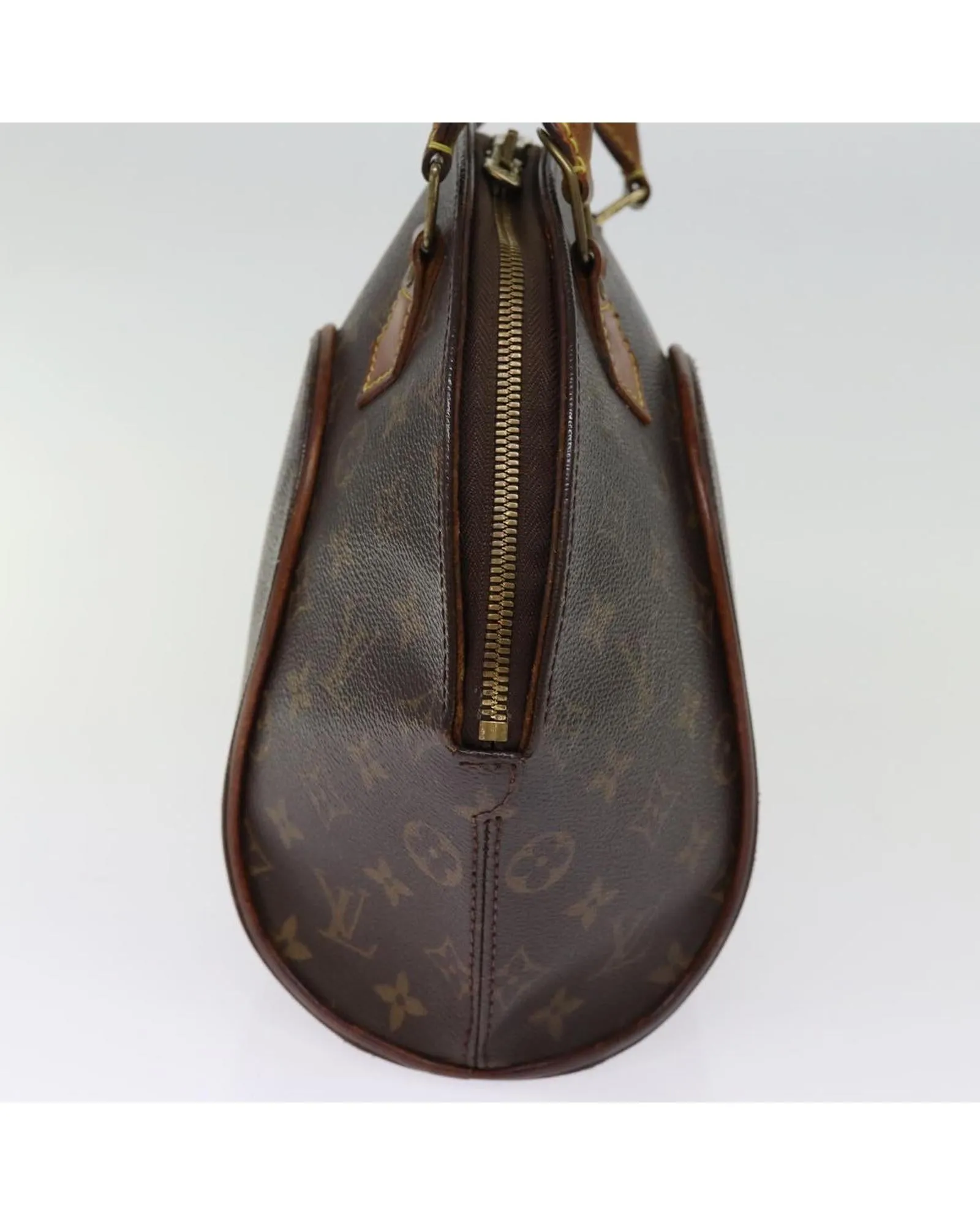 Monogram Hand Bag with Handle Drop and Surface Rubbing
