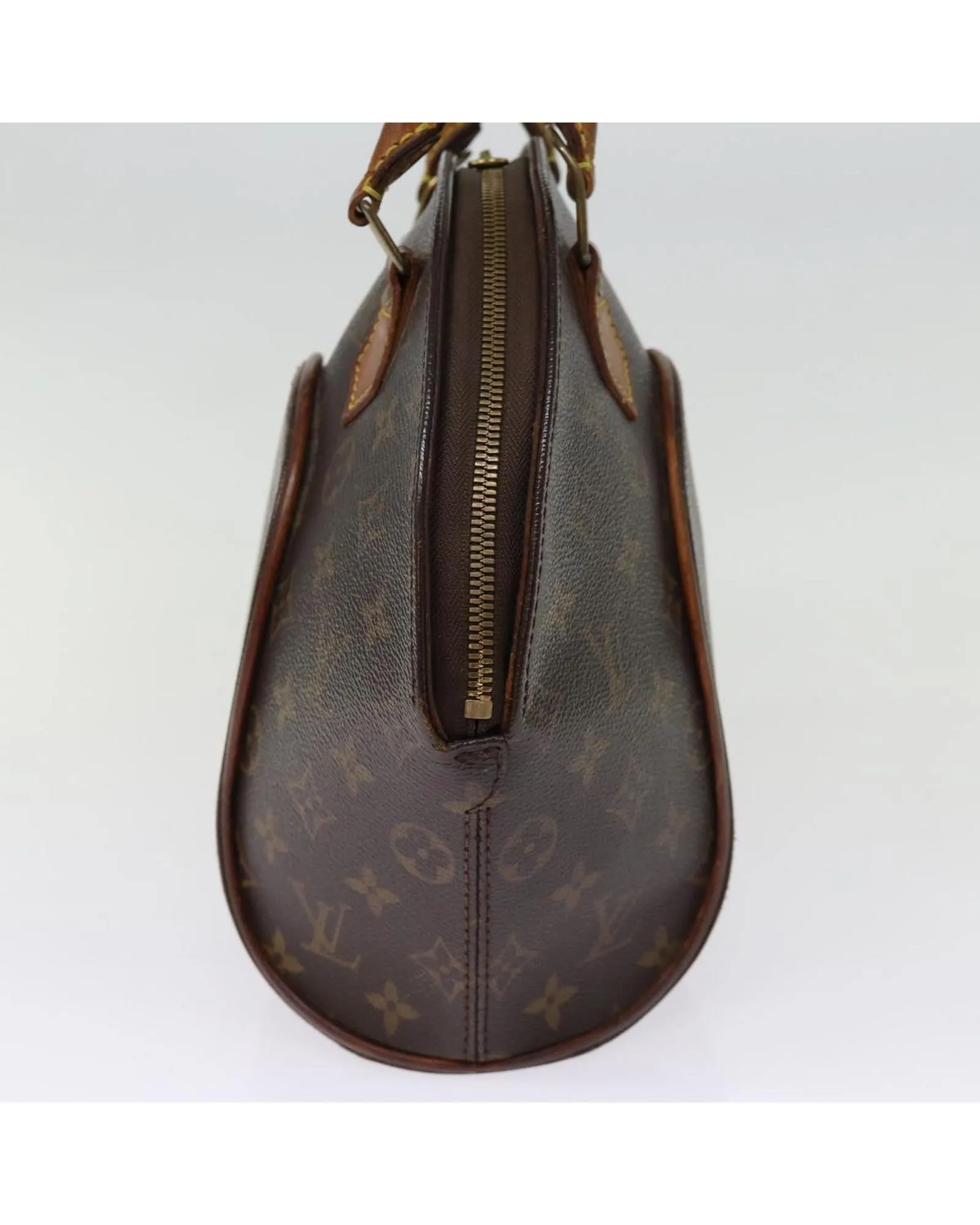 Monogram Hand Bag with Handle Drop and Surface Rubbing