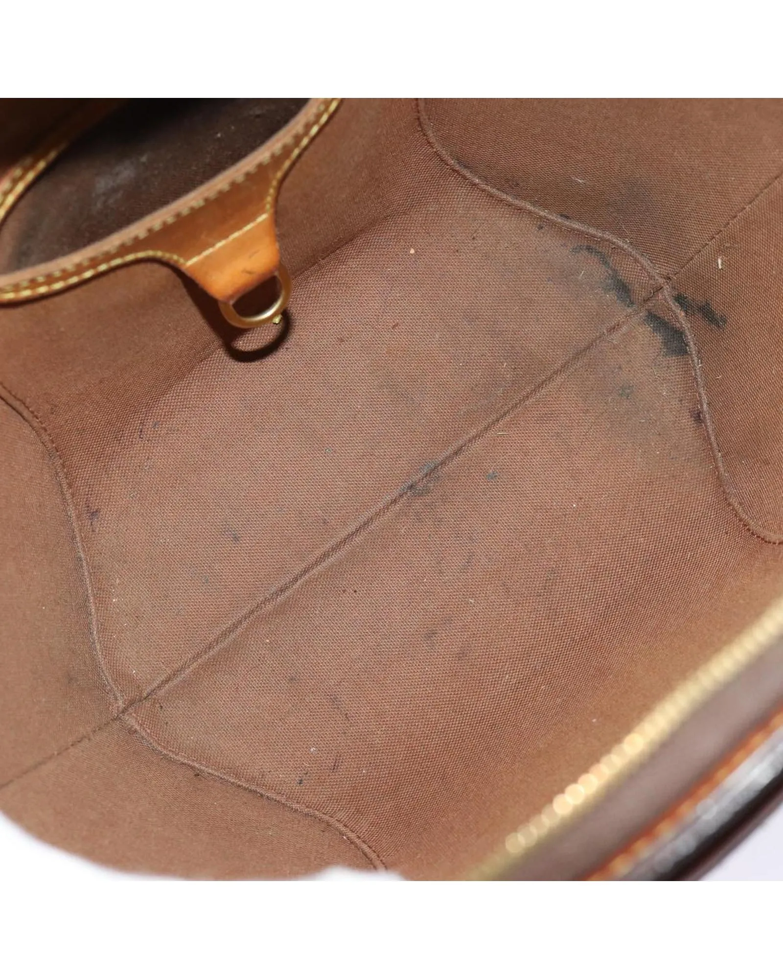 Monogram Hand Bag with Handle Drop and Surface Rubbing