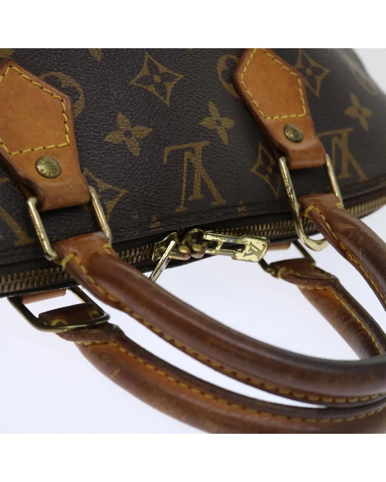 Monogram Hand Bag with Rubbing and Scratches Made in France