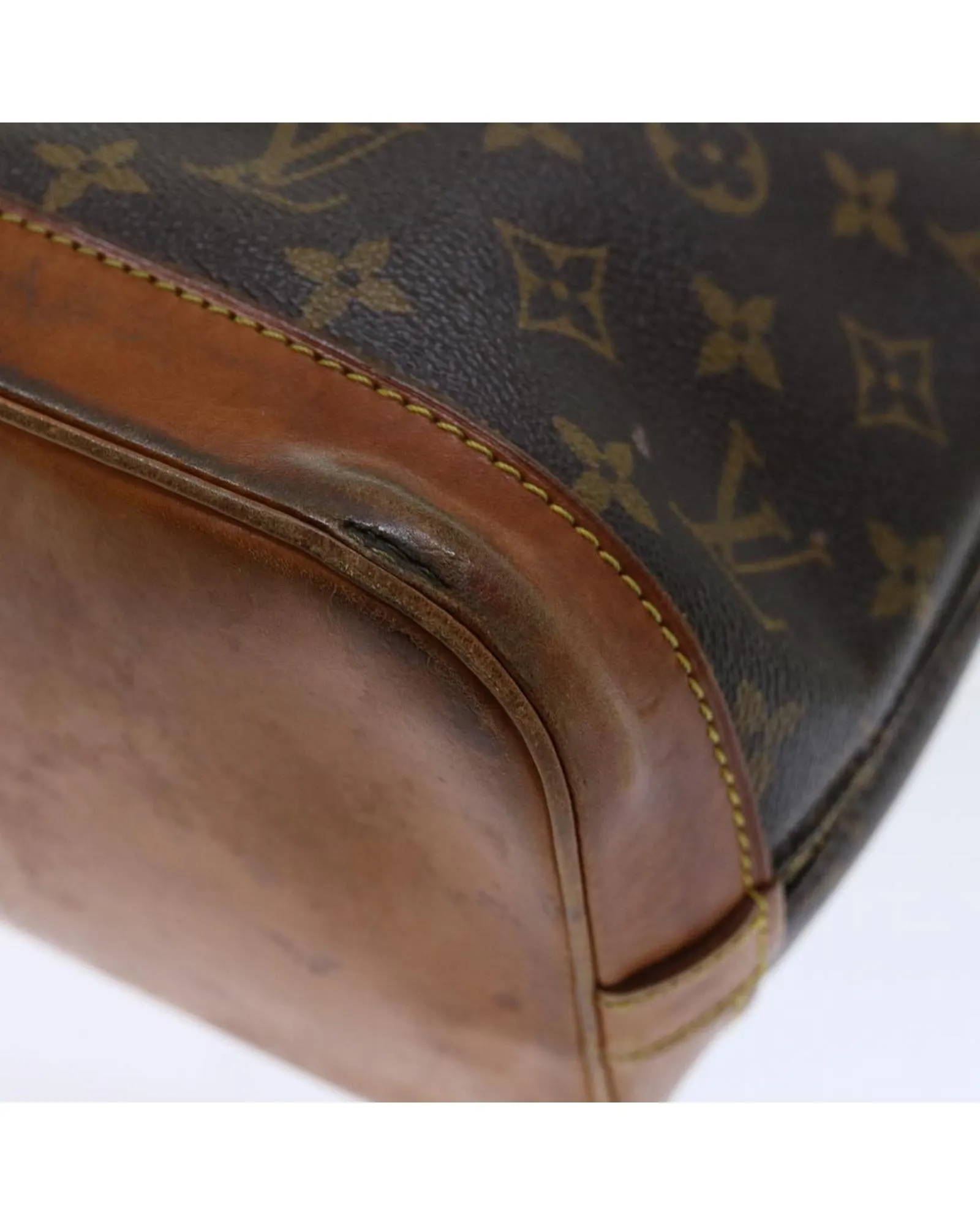 Monogram Hand Bag with Rubbing and Scratches Made in France