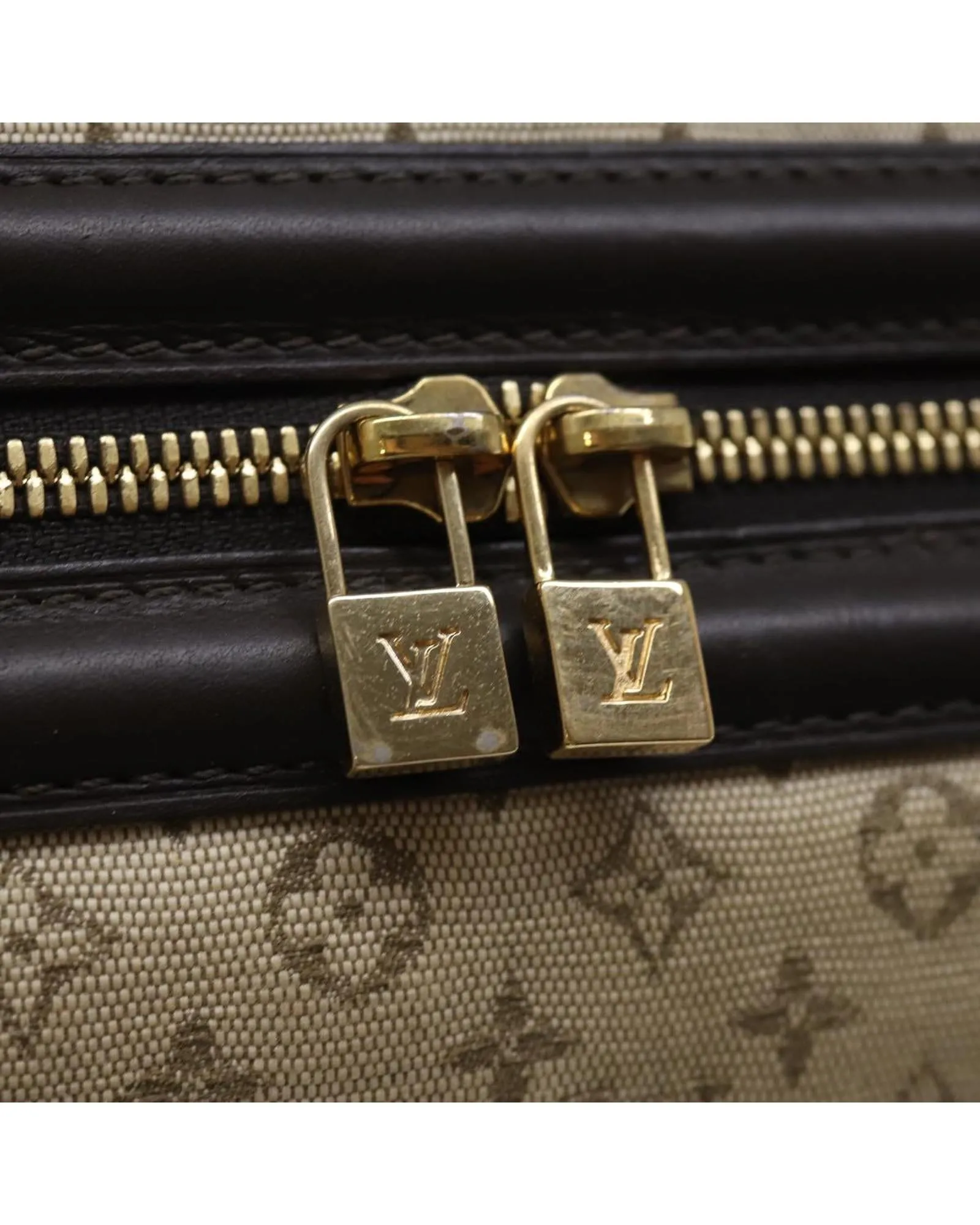 Monogram Mini Hand Bag with Accessory in Khaki