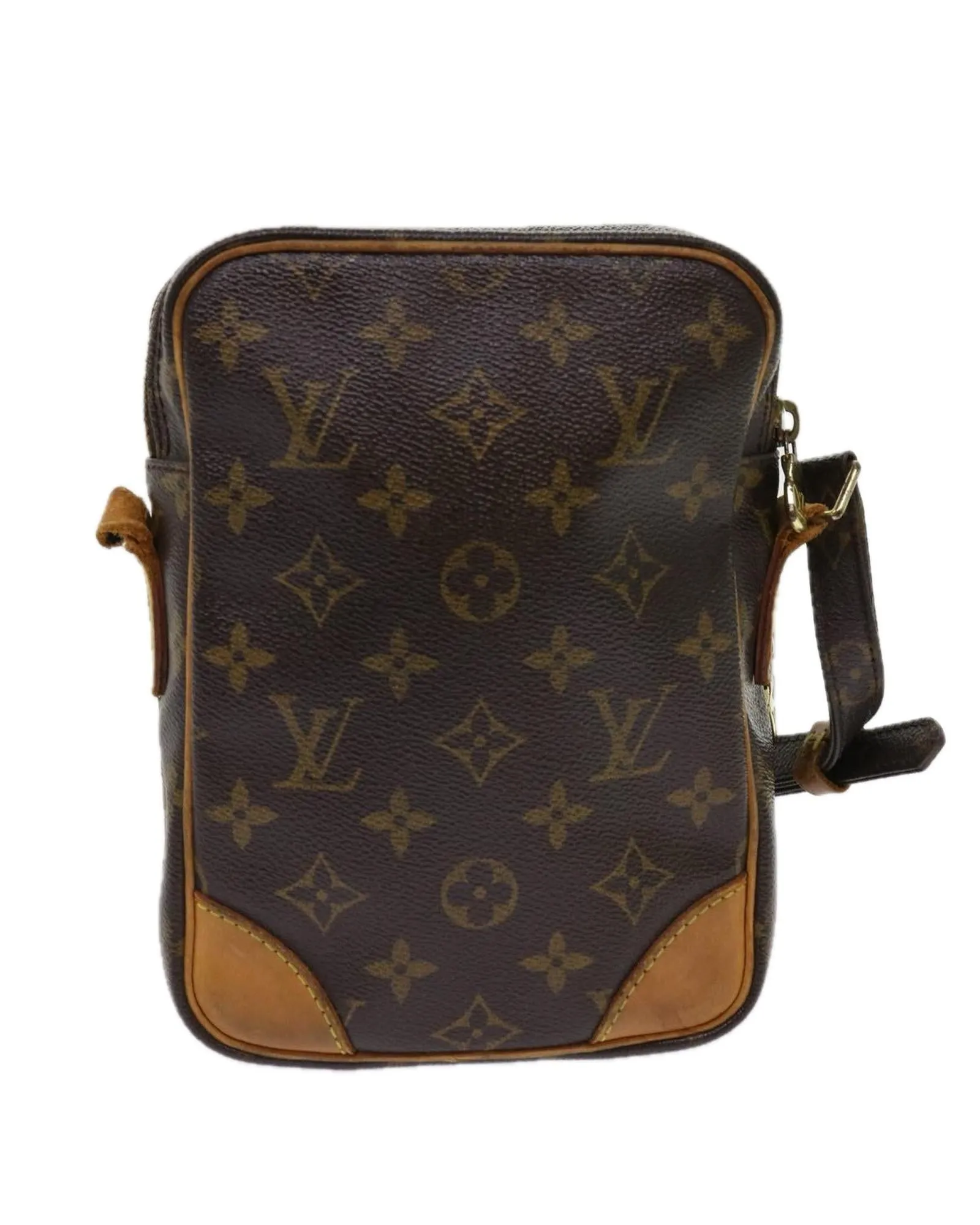 Monogram Shoulder Bag with Adjustable Strap and Accessory Pouch