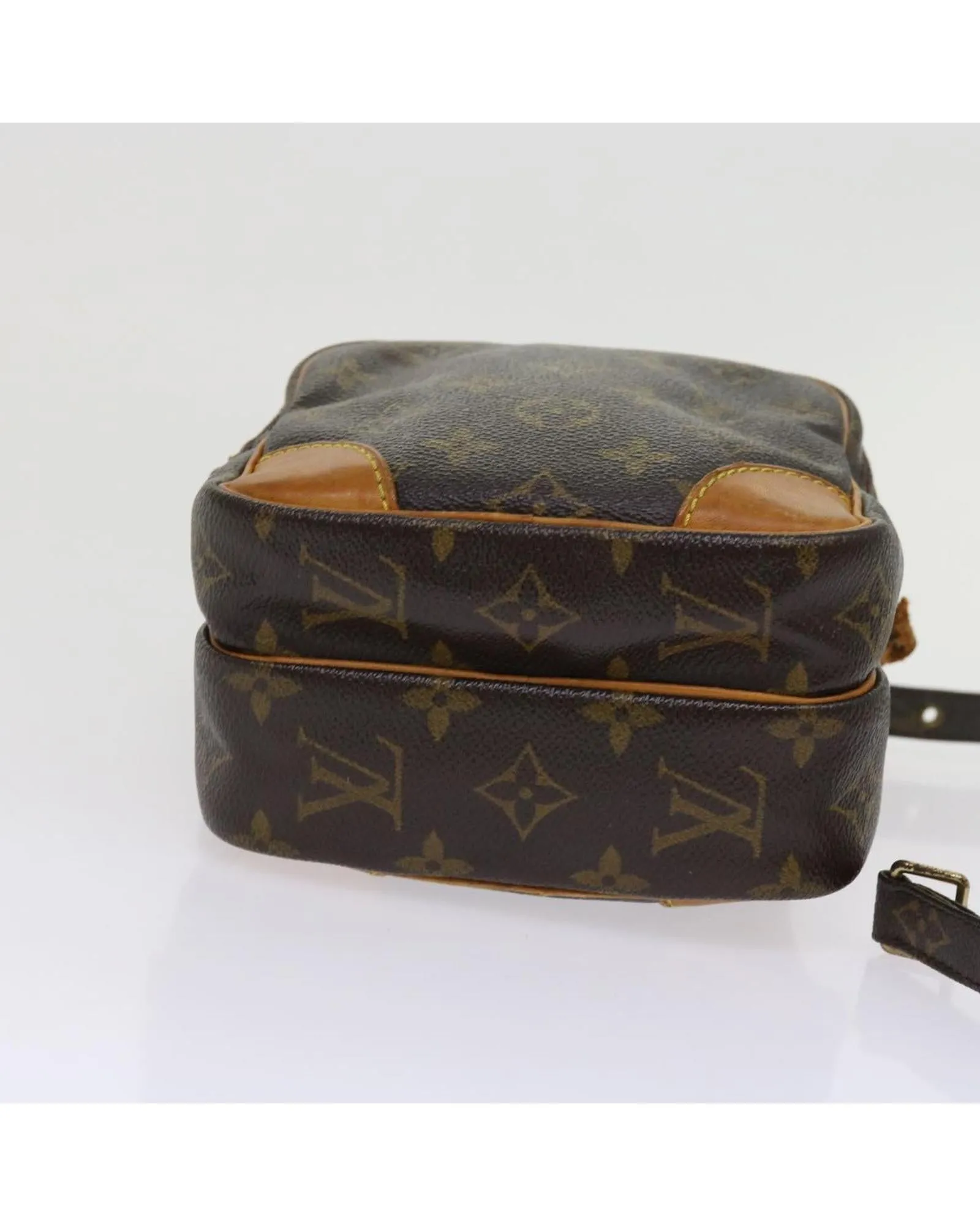 Monogram Shoulder Bag with Adjustable Strap and Accessory Pouch