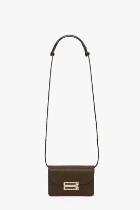 Nano Dorian Bag In Khaki Grained Leather