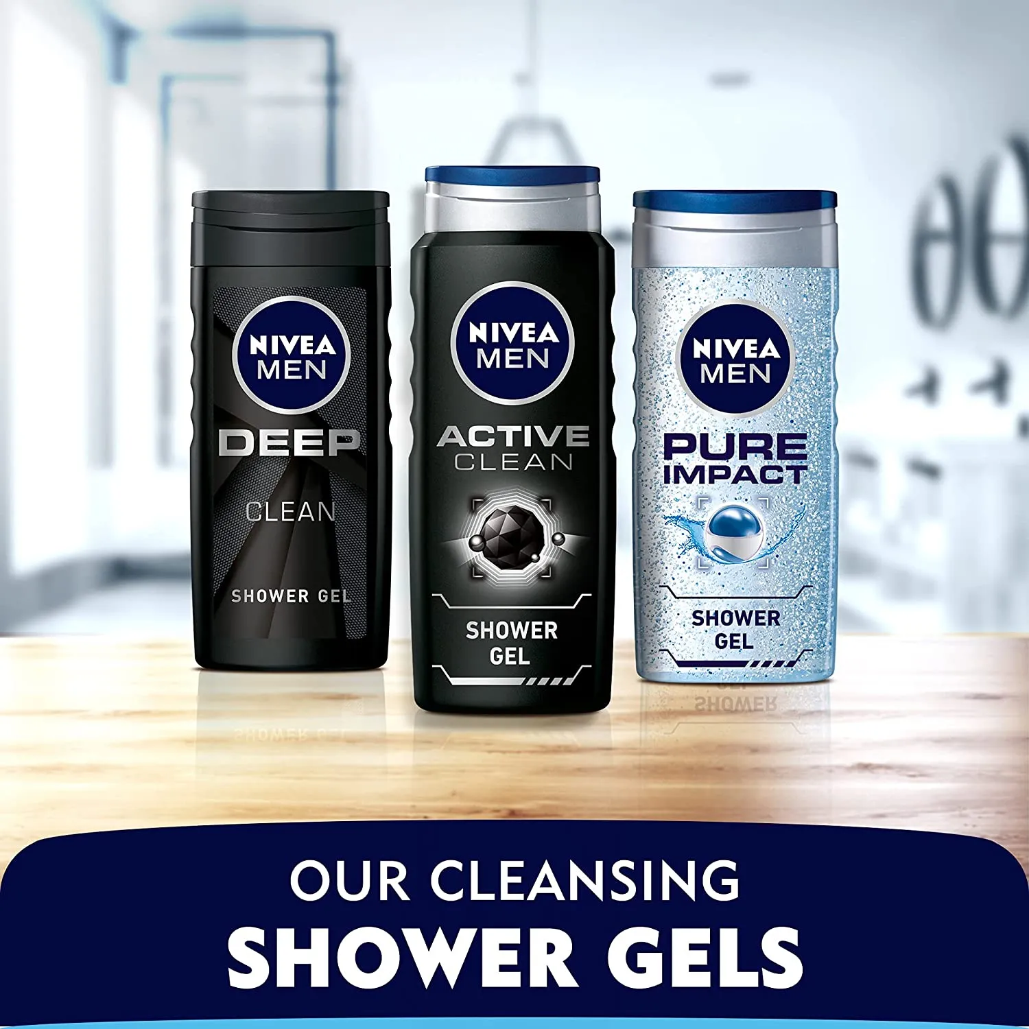 Nivea Men Active Clean Charcoal Shower Gel 3 In 1 Woody Scen