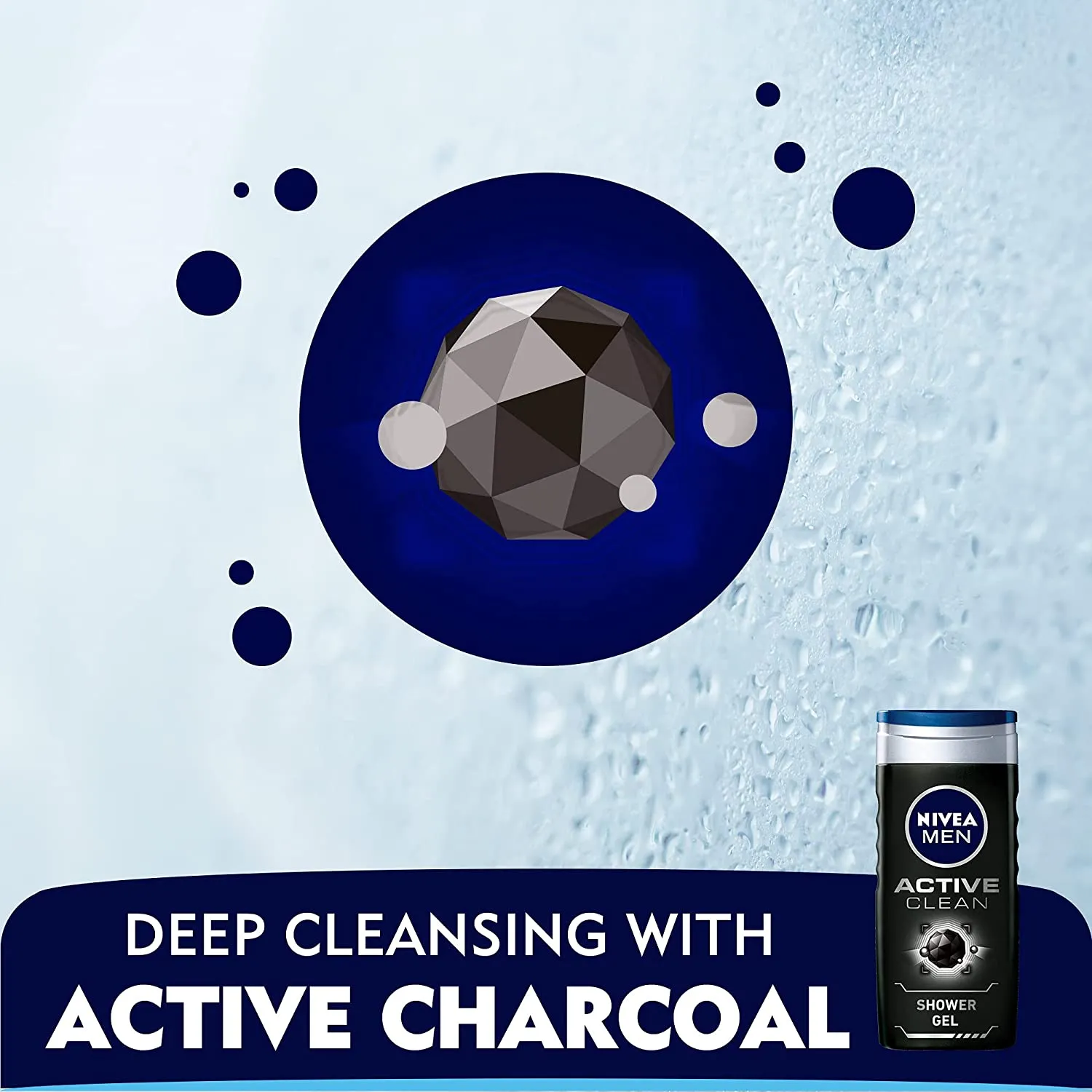 Nivea Men Active Clean Charcoal Shower Gel 3 In 1 Woody Scen