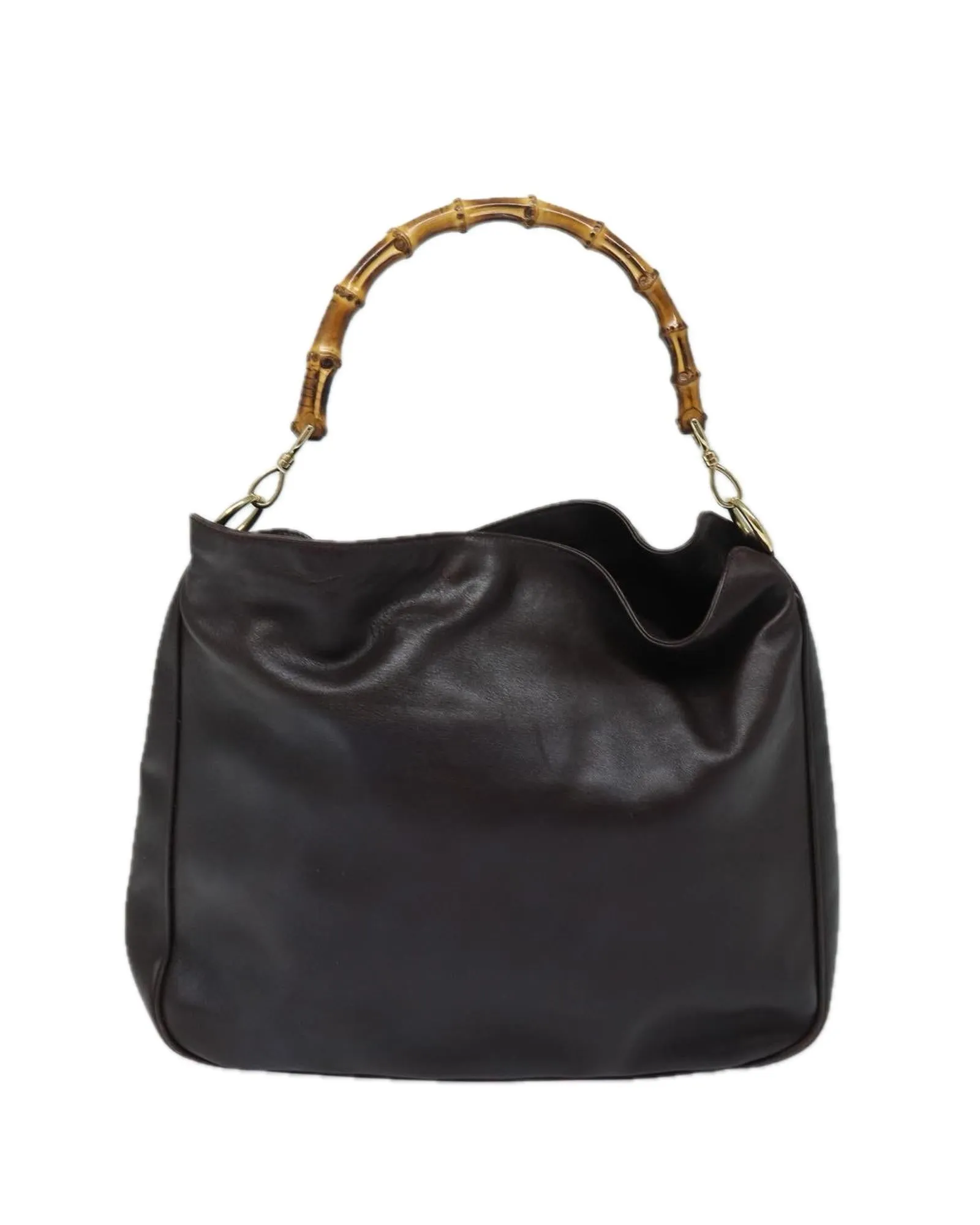 Nylon Bamboo Handle Hand Bag with Shoulder Strap