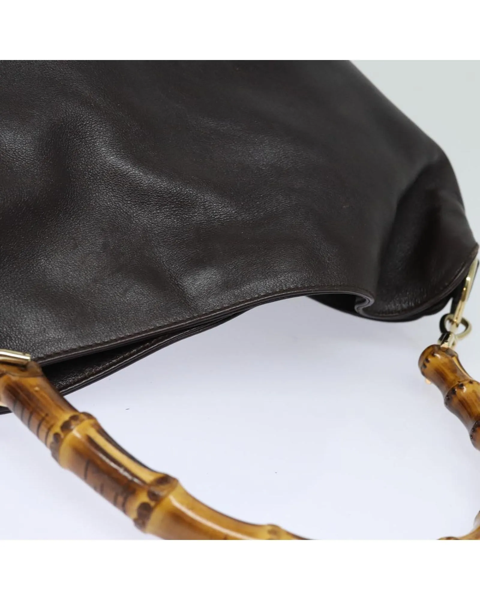 Nylon Bamboo Handle Hand Bag with Shoulder Strap