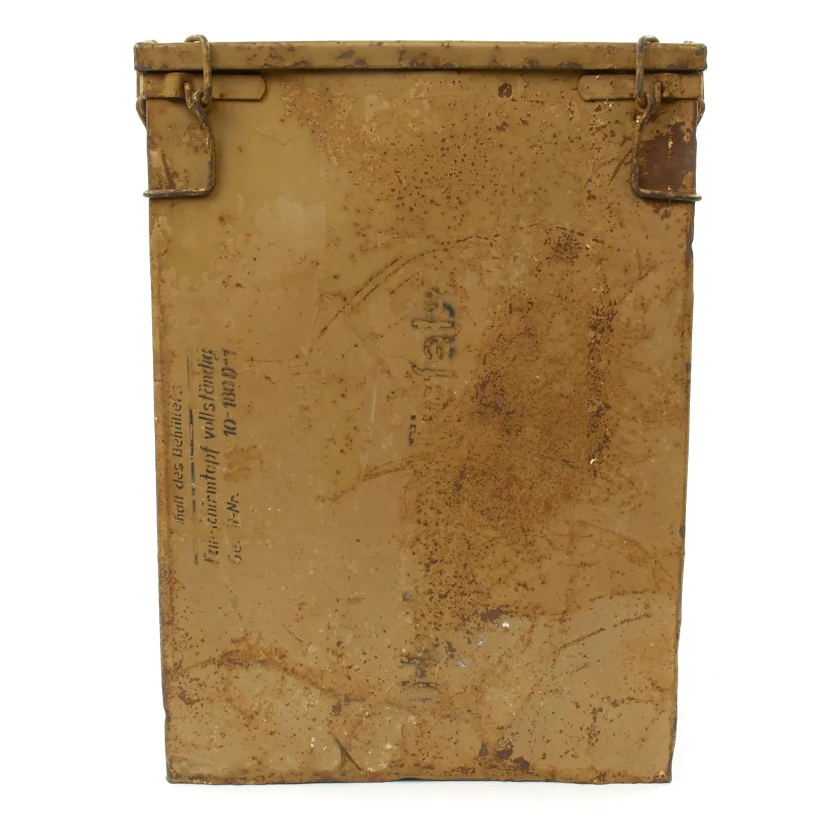 Original German WWII Fallschirmjager Paratrooper RZ36 Delta-Shaped Camouflage Parachute with Bag and Crate