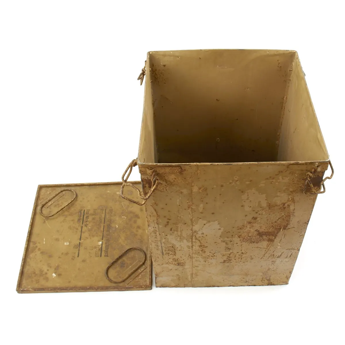 Original German WWII Fallschirmjager Paratrooper RZ36 Delta-Shaped Camouflage Parachute with Bag and Crate