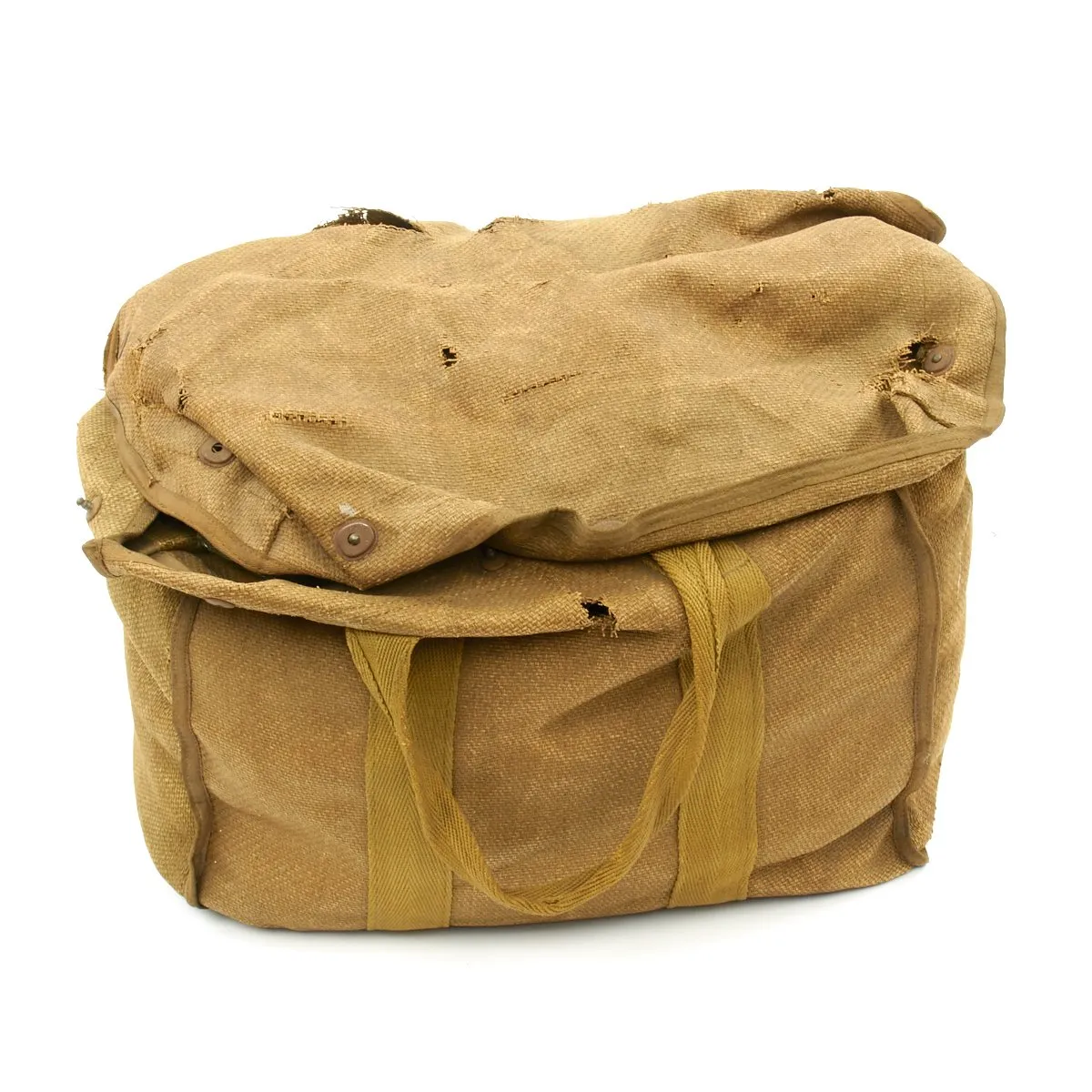 Original German WWII Fallschirmjager Paratrooper RZ36 Delta-Shaped Camouflage Parachute with Bag and Crate