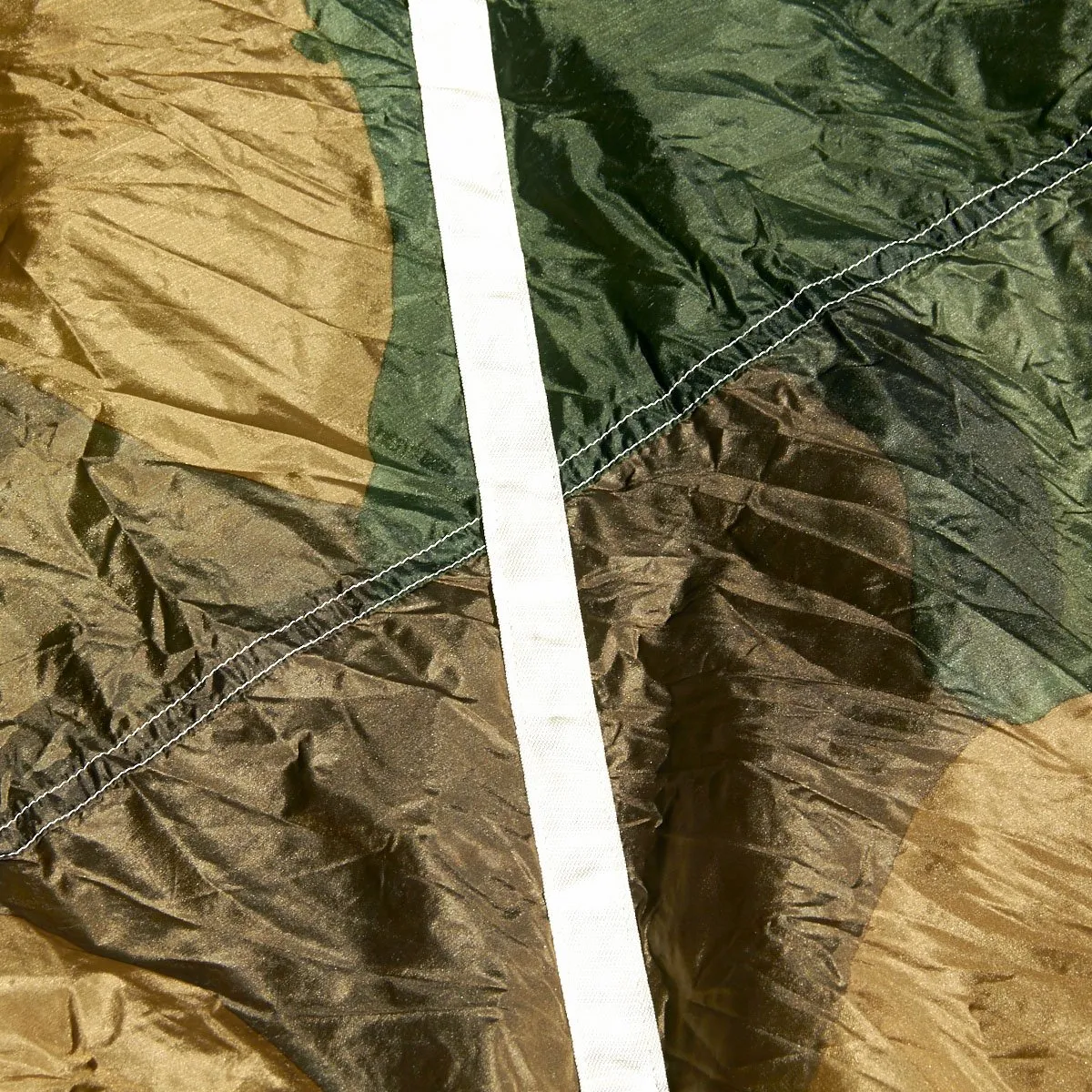 Original German WWII Fallschirmjager Paratrooper RZ36 Delta-Shaped Camouflage Parachute with Bag and Crate