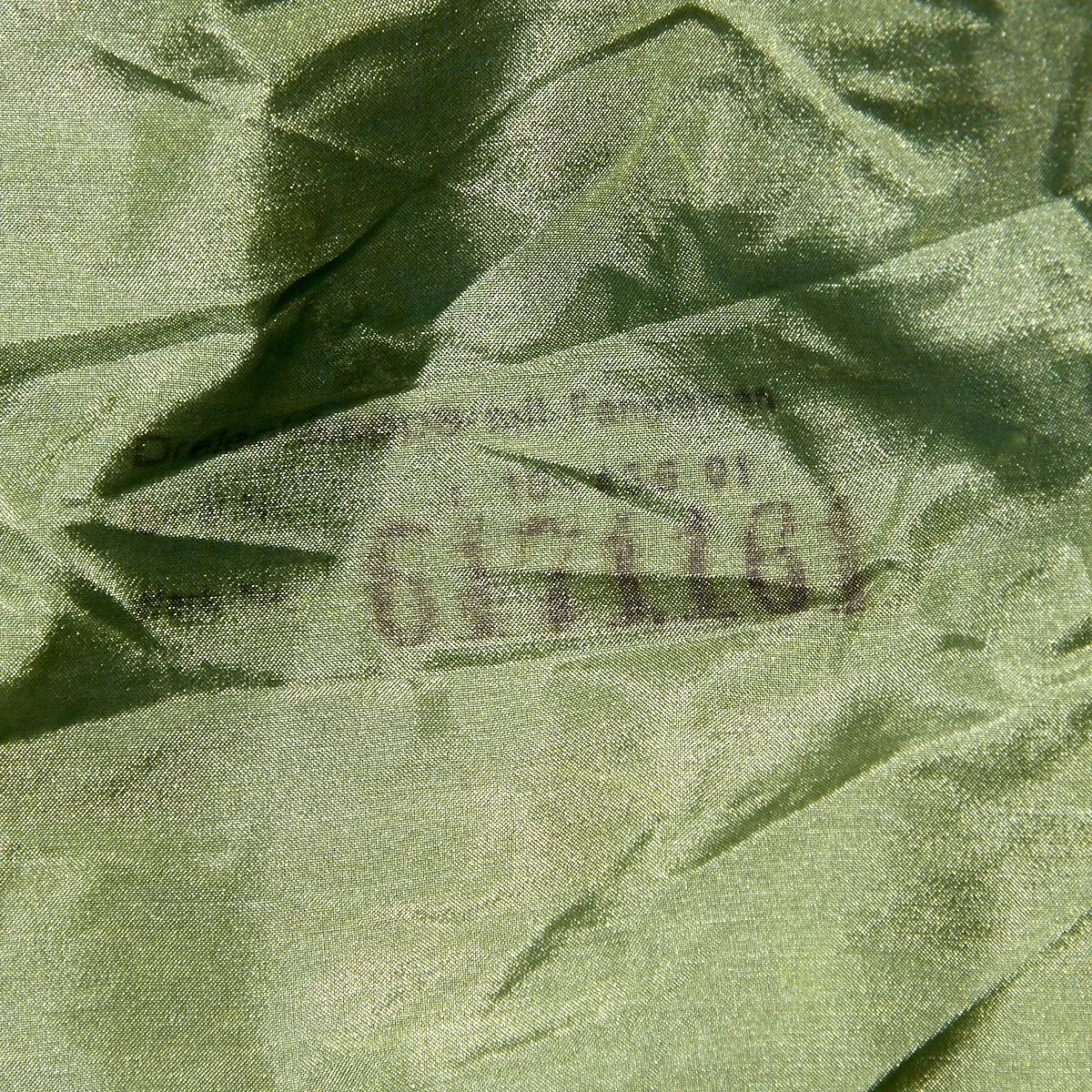 Original German WWII Fallschirmjager Paratrooper RZ36 Delta-Shaped Camouflage Parachute with Bag and Crate