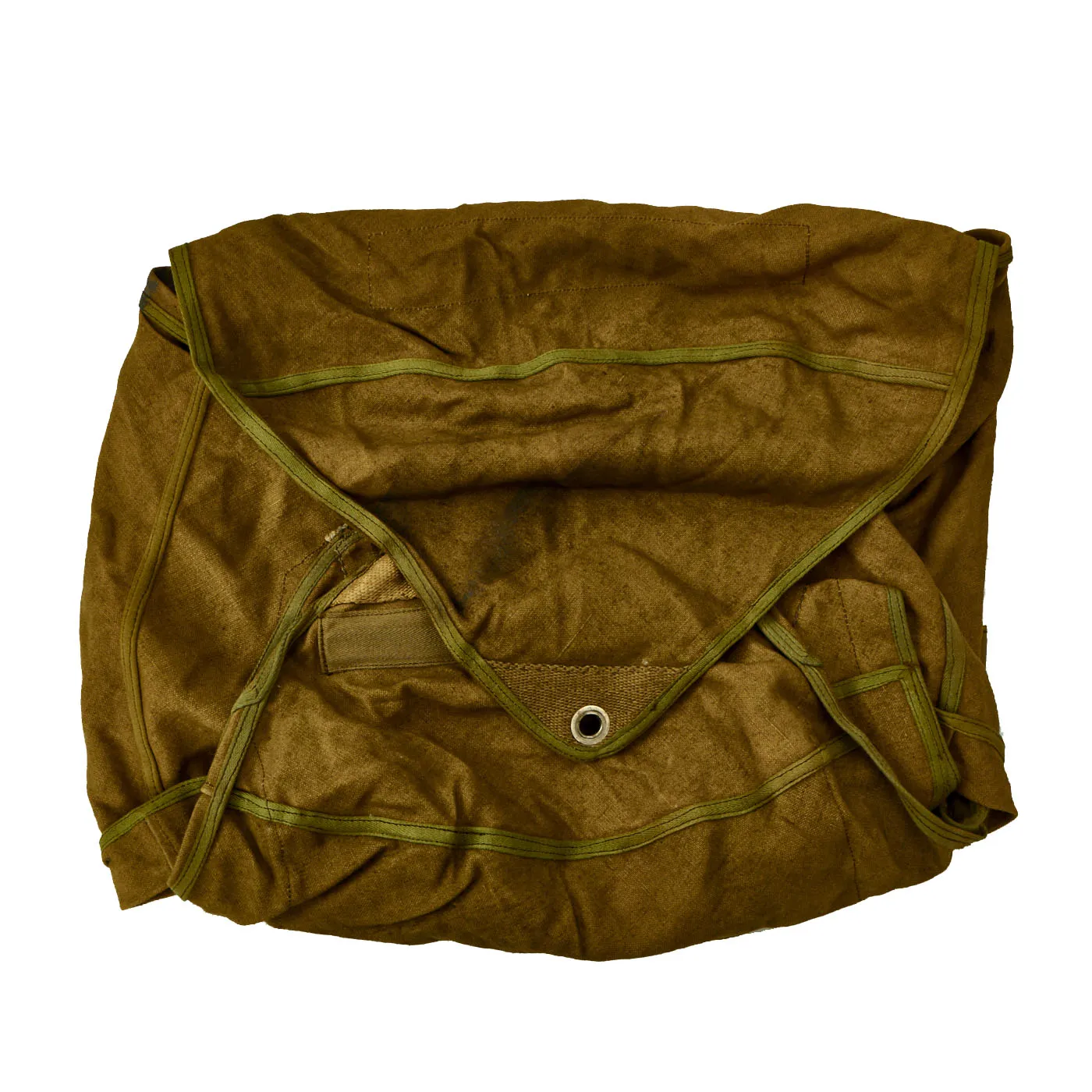 Original German WWII Fallschirmjager Paratrooper RZ36 Delta-Shaped Camouflage Parachute with Bag, harnesses and more - (1) Canopy In Bag, (1) Transit Bag, (2) Harnesses, (3) Extra Bags