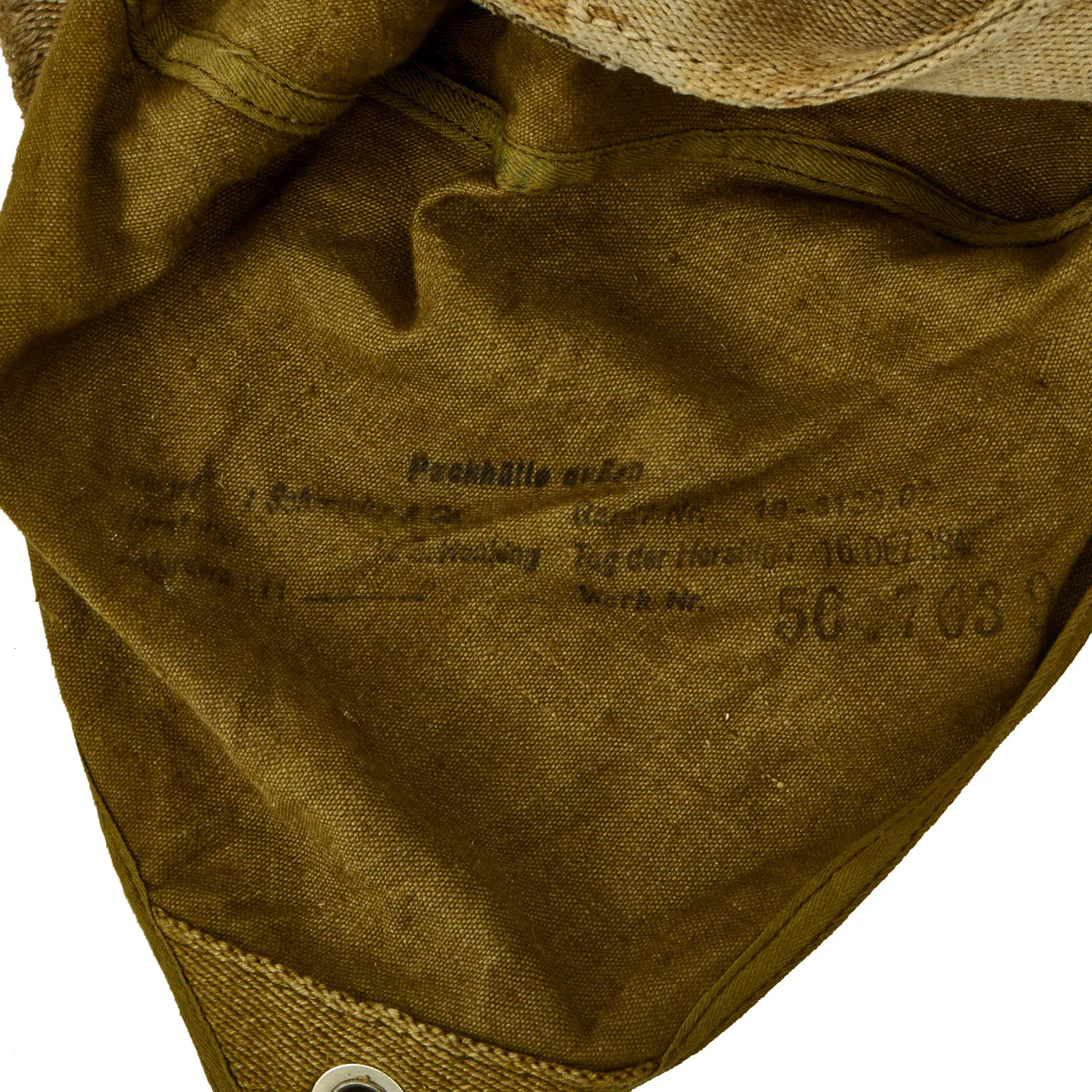 Original German WWII Fallschirmjager Paratrooper RZ36 Delta-Shaped Camouflage Parachute with Bag, harnesses and more - (1) Canopy In Bag, (1) Transit Bag, (2) Harnesses, (3) Extra Bags