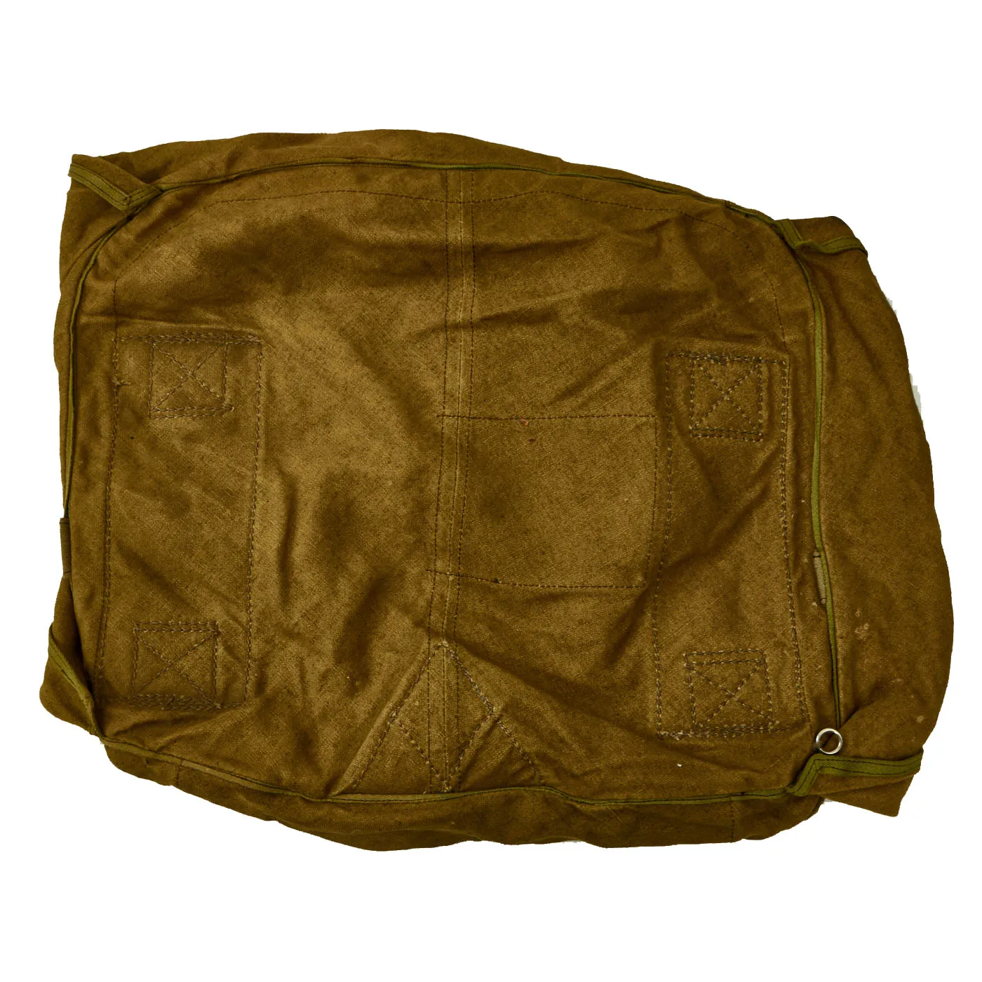 Original German WWII Fallschirmjager Paratrooper RZ36 Delta-Shaped Camouflage Parachute with Bag, harnesses and more - (1) Canopy In Bag, (1) Transit Bag, (2) Harnesses, (3) Extra Bags
