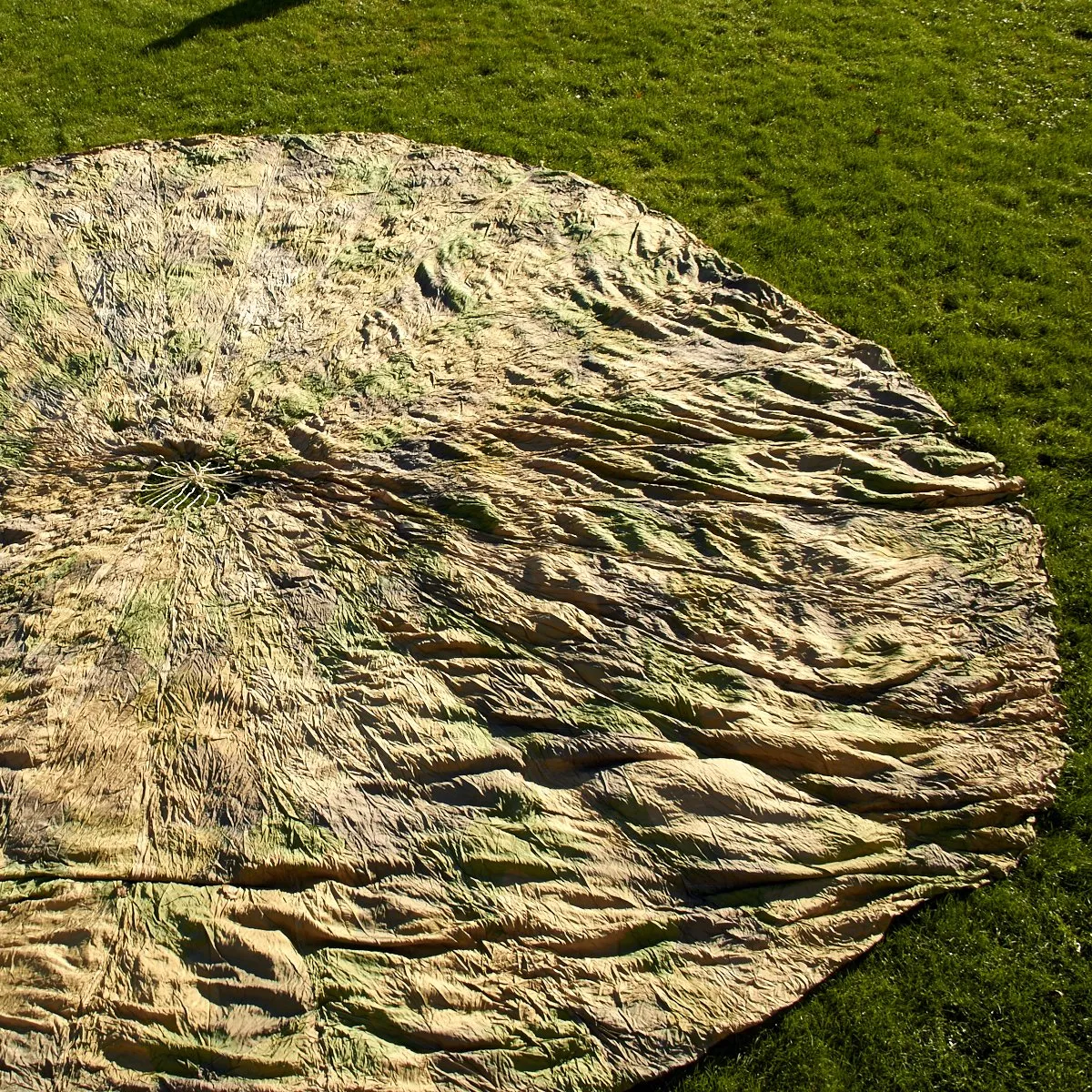 Original German WWII Luftwaffe Camouflage Fallschirmjager Paratrooper RZ20/36 Transitional Parachute with Bag