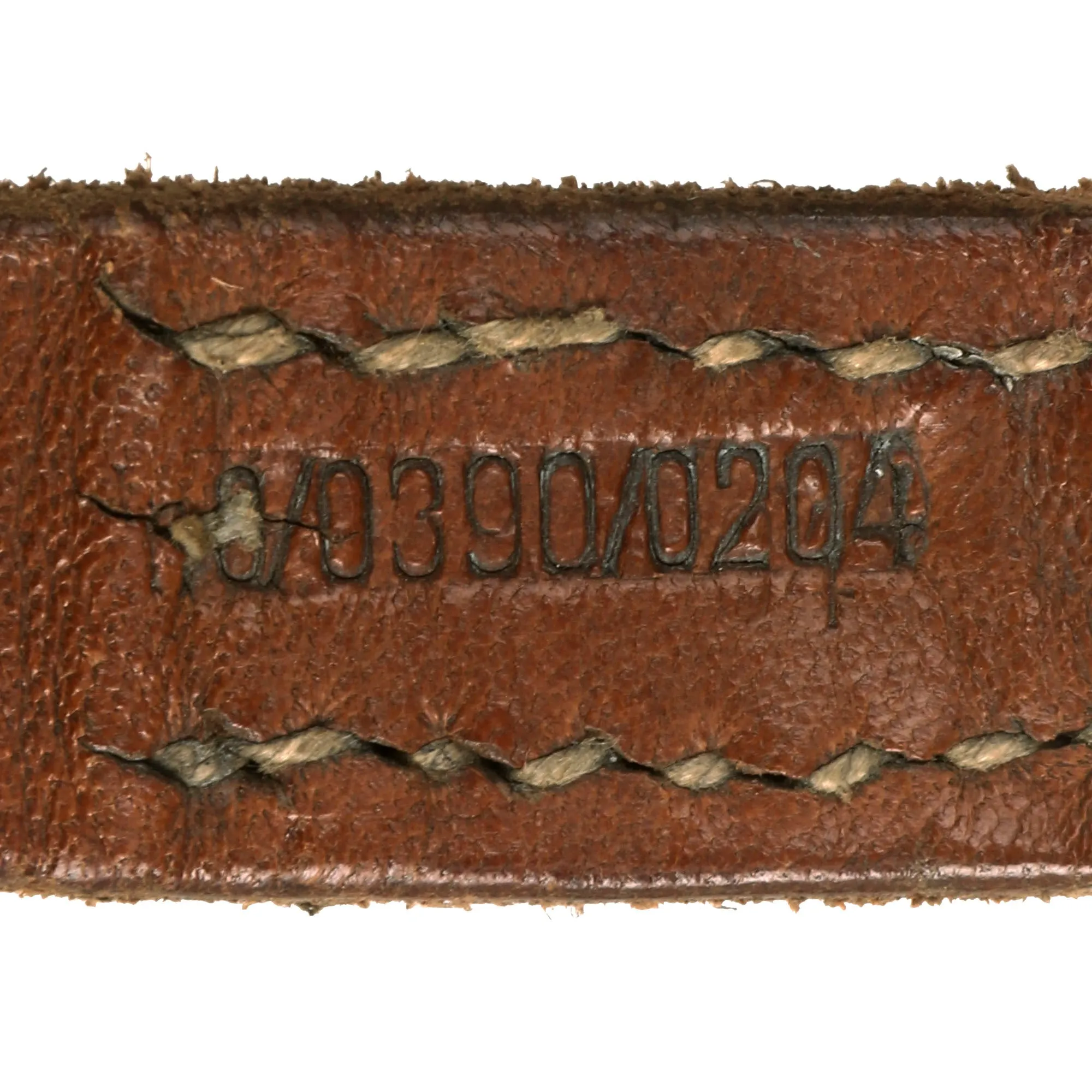 Original German WWII RBNr. Marked Lightweight Mounted Leather Combat Suspender Y Straps - As Used by Paratroopers, Cavalry, Armor Crews & Others