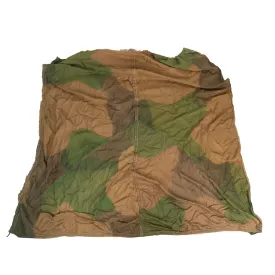 Original German WWII U.S. Captured Luftwaffe Fallschirmjäger Paratrooper Partial Camouflage Parachute Canopy - Sent Home by Billie Houseman