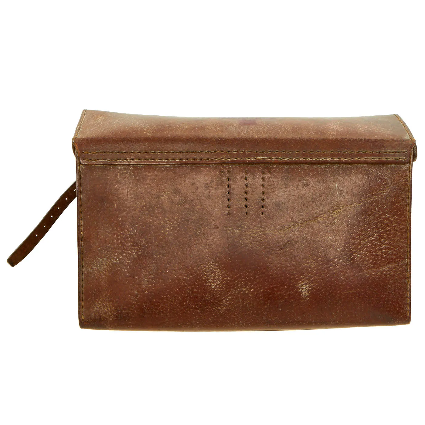 Original Japanese WWII Untouched Imperial Japanese Army Leather Medical Satchel With Contents as Found by US Serviceman - 13 Plus Items