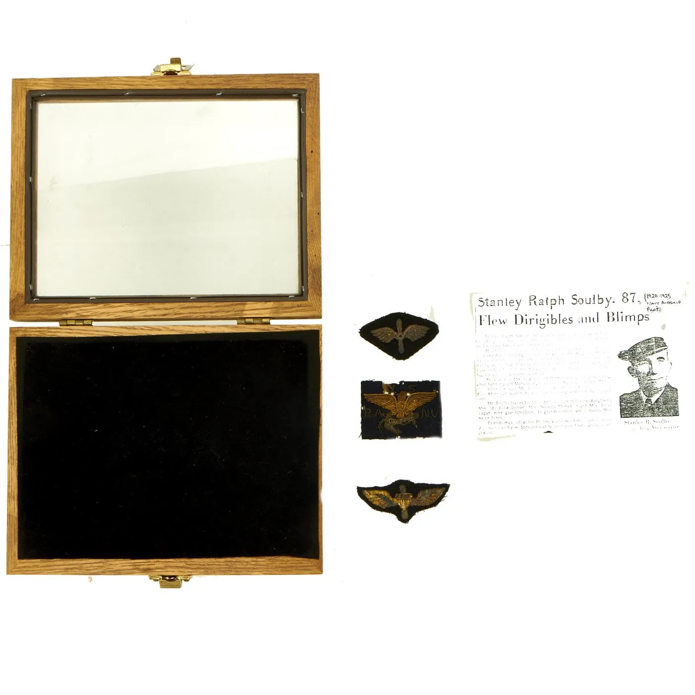 Original Rare 1920’s U.S. Navy Airship Pilot Insignia Attributed to Chief Aviation Pilot Stanley R. Soulby, Pilot of Dirigibles USS Macon, Akron & Shenandoah