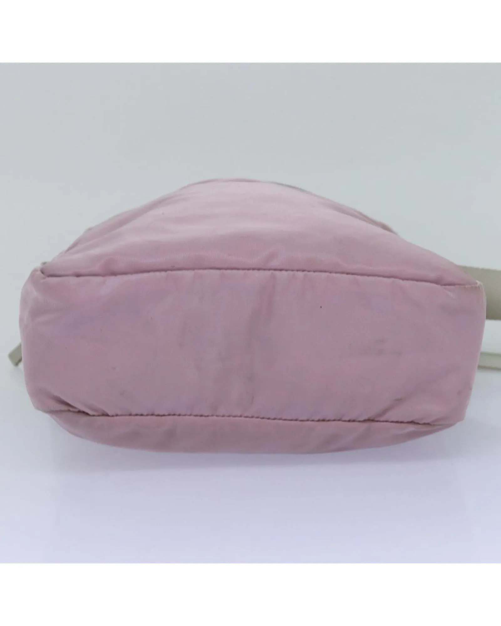 Pink Nylon Shoulder Bag with Shoulder Drop