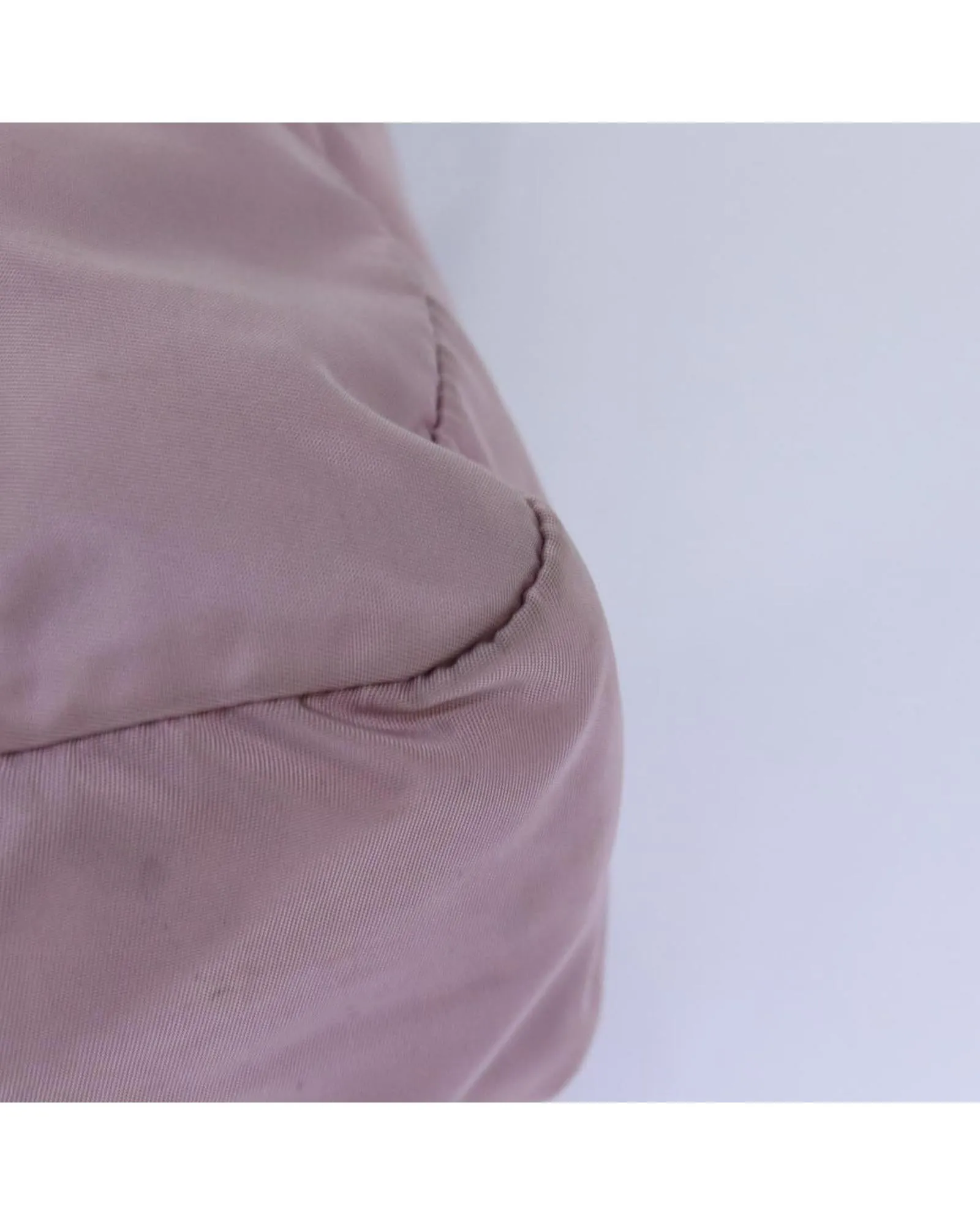 Pink Nylon Shoulder Bag with Shoulder Drop