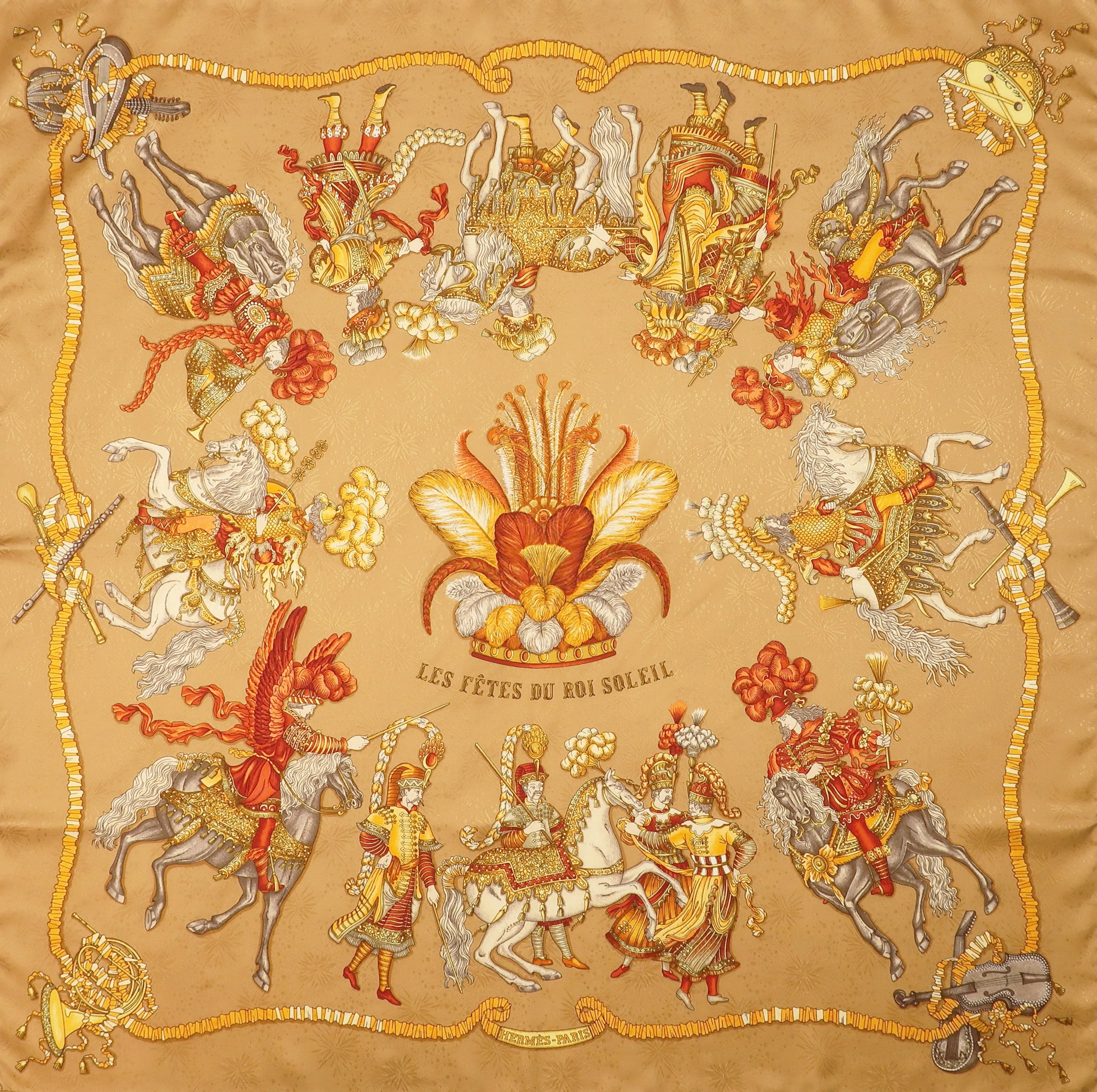 "Les Fetes de Roi Soleil" Scarf Bag (Upcycled from Hermes Scarf)