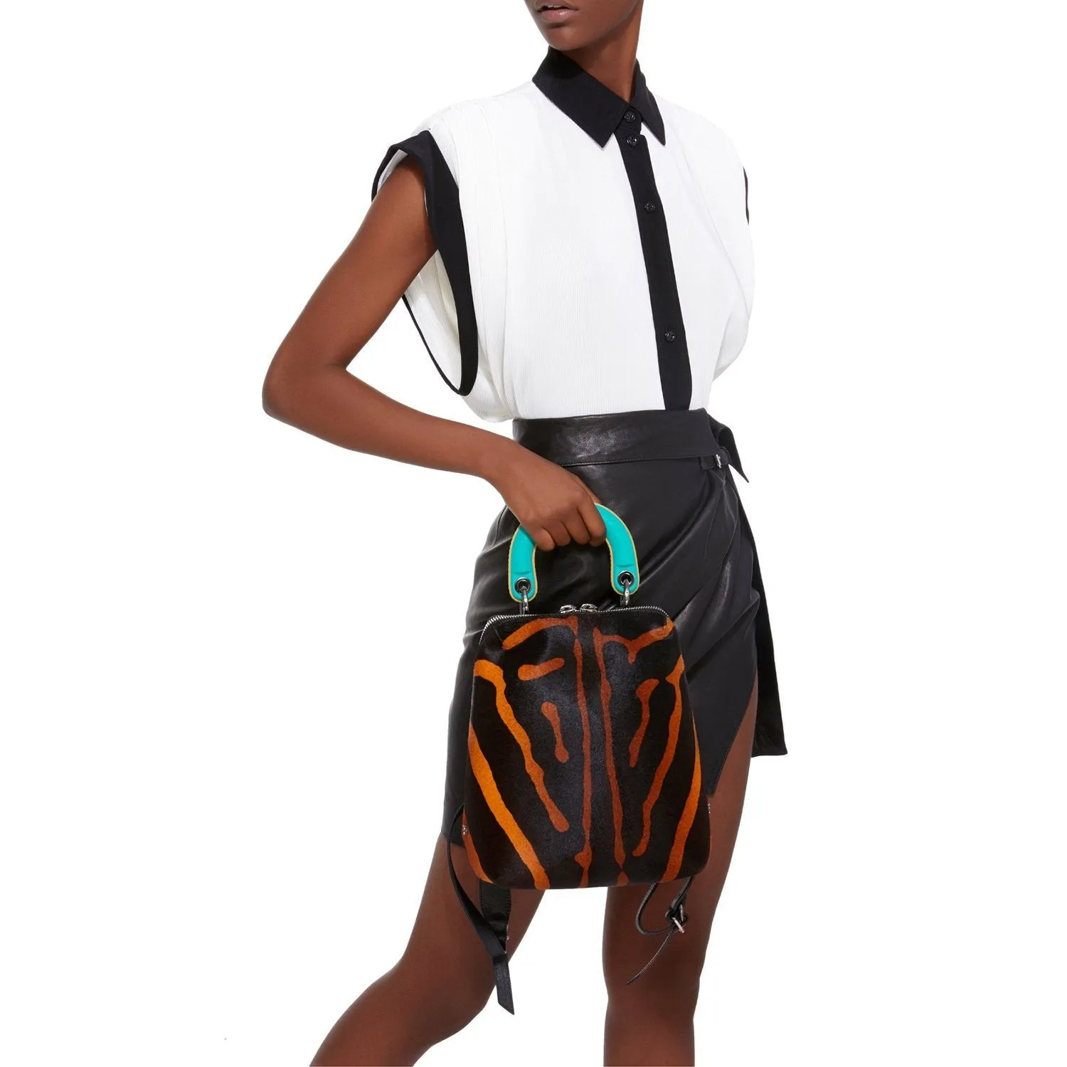 Racer Haircalf Mini: Women's Designer Backpack in Zebra Print