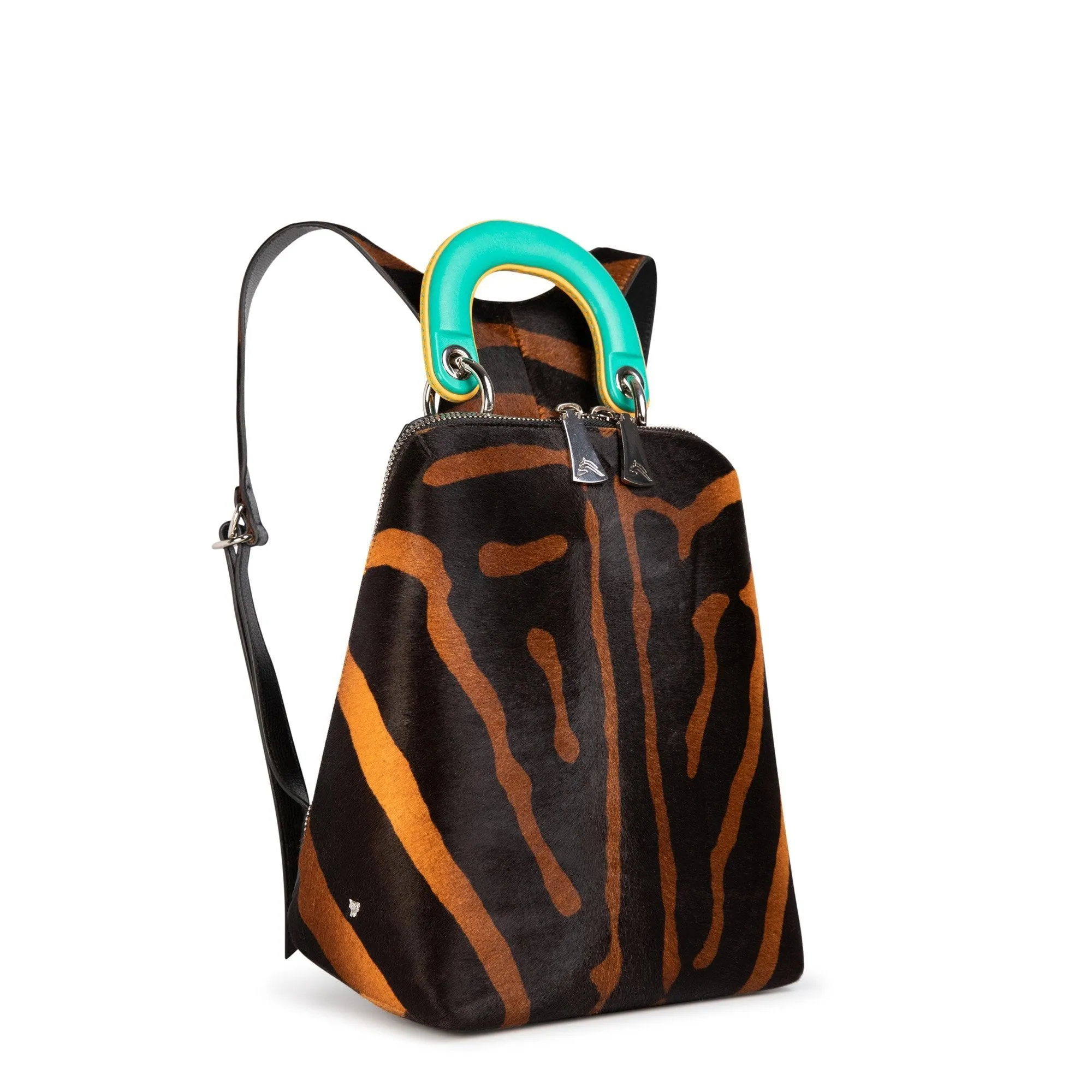 Racer Haircalf Mini: Women's Designer Backpack in Zebra Print