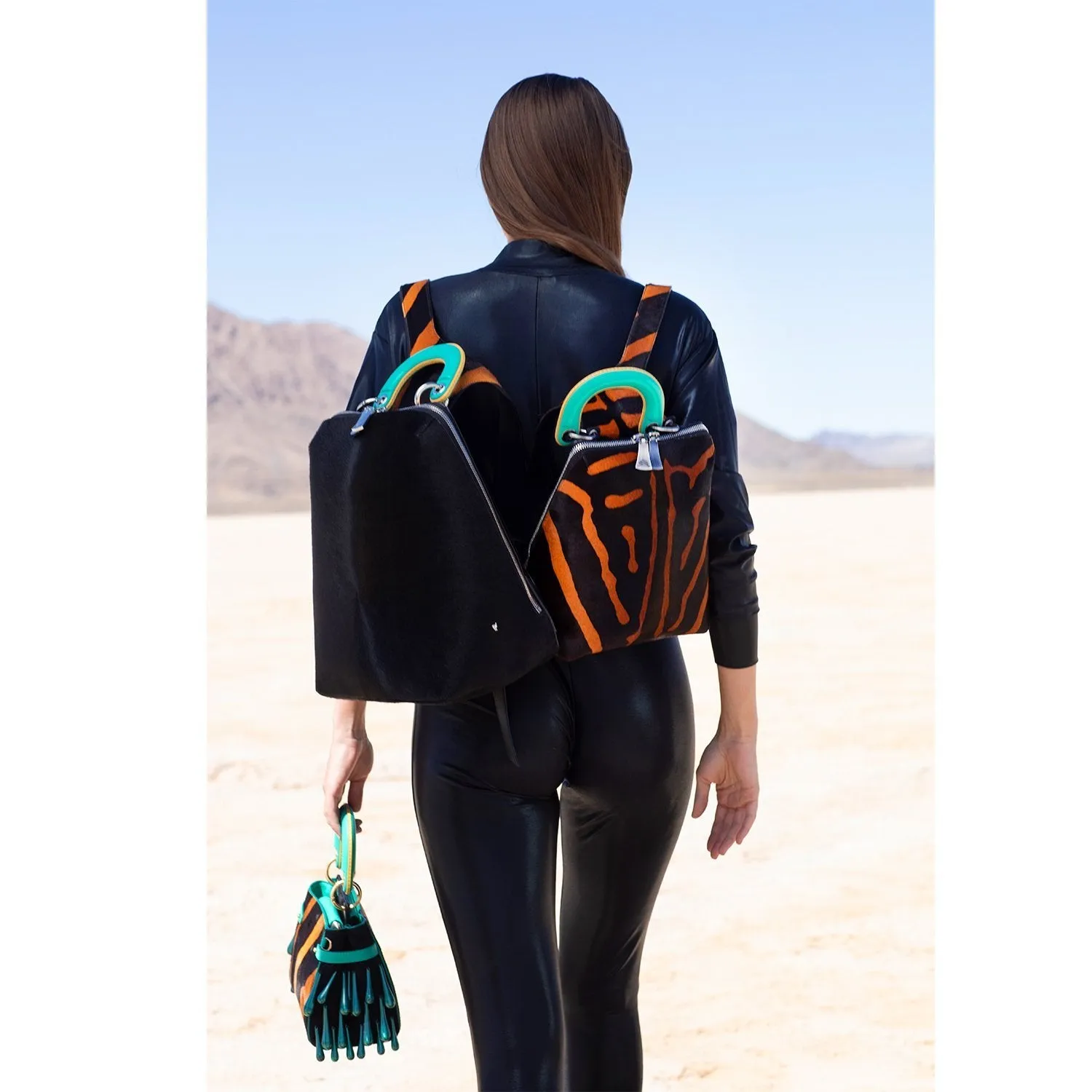Racer Haircalf Mini: Women's Designer Backpack in Zebra Print