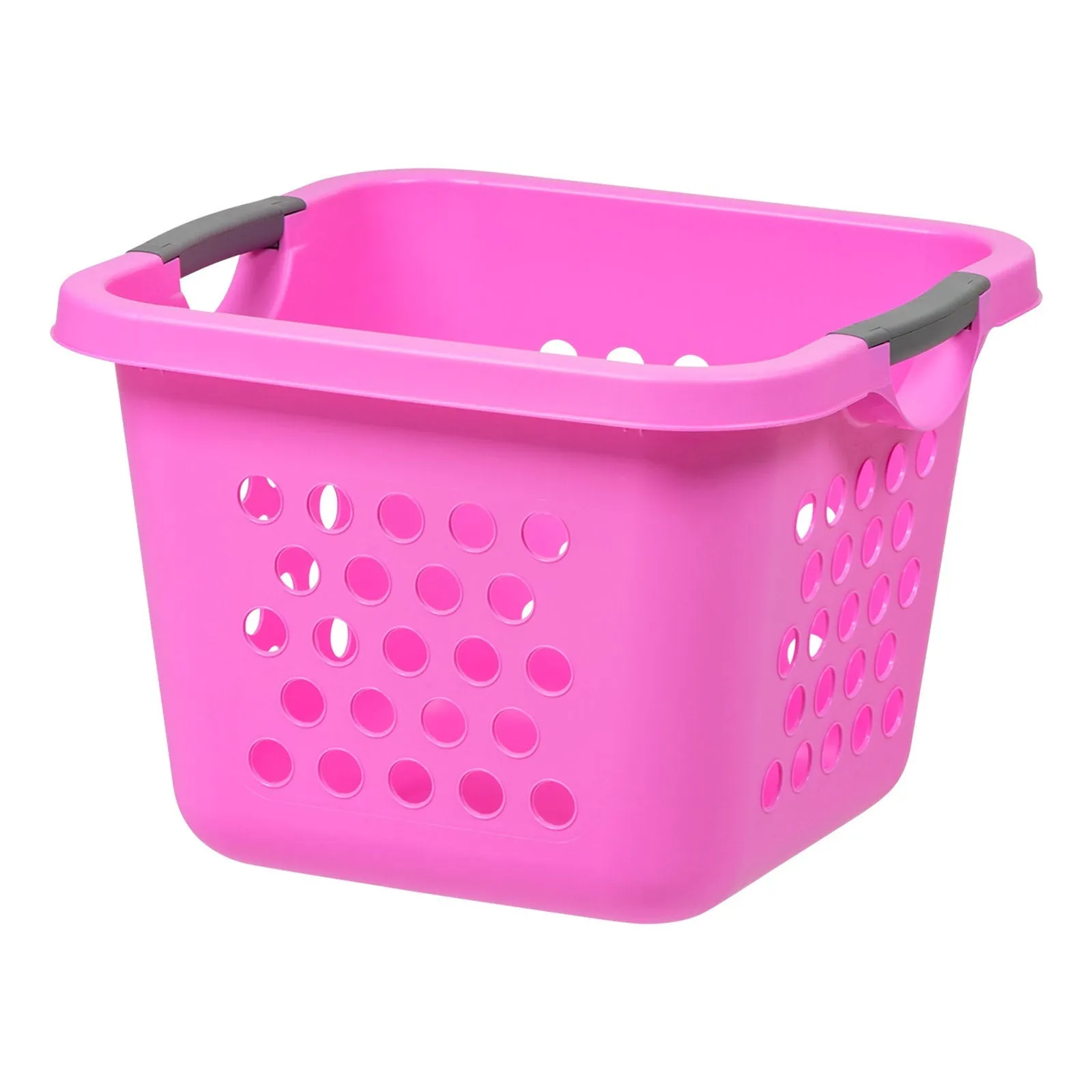 Square Laundry Basket, Laundry Organizer for the Closet, Dorm, Laundry Room and Bedroom, Small, Tall Laundry Storage - Medium, Pink, 2 Pack