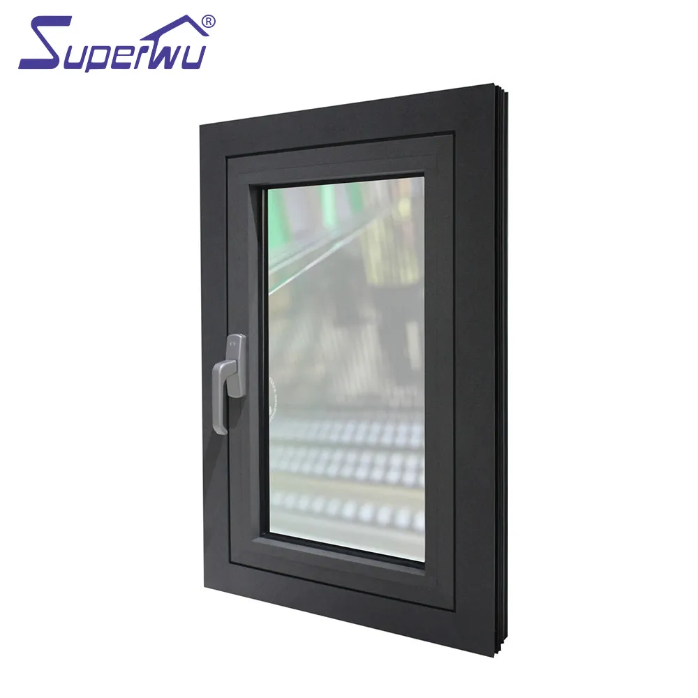 Superwu Australia standard soundproof double glazed insulated aluminium casement windows design