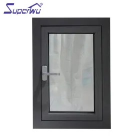 Superwu Australia standard soundproof double glazed insulated aluminium casement windows design