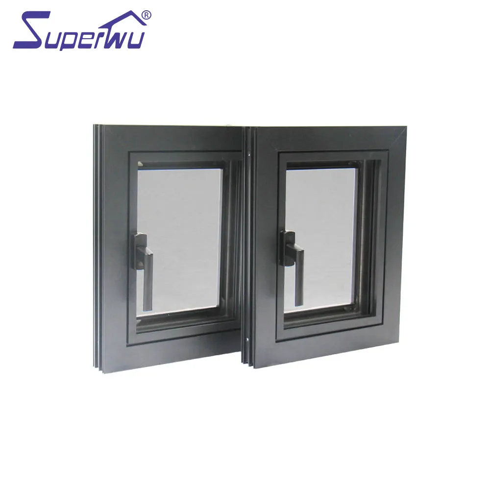 Superwu European style French windows for sale aluminum casement windows best quality