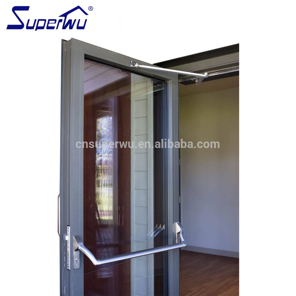 Superwu HBD used aluminum hinged automatic door glass sensor door