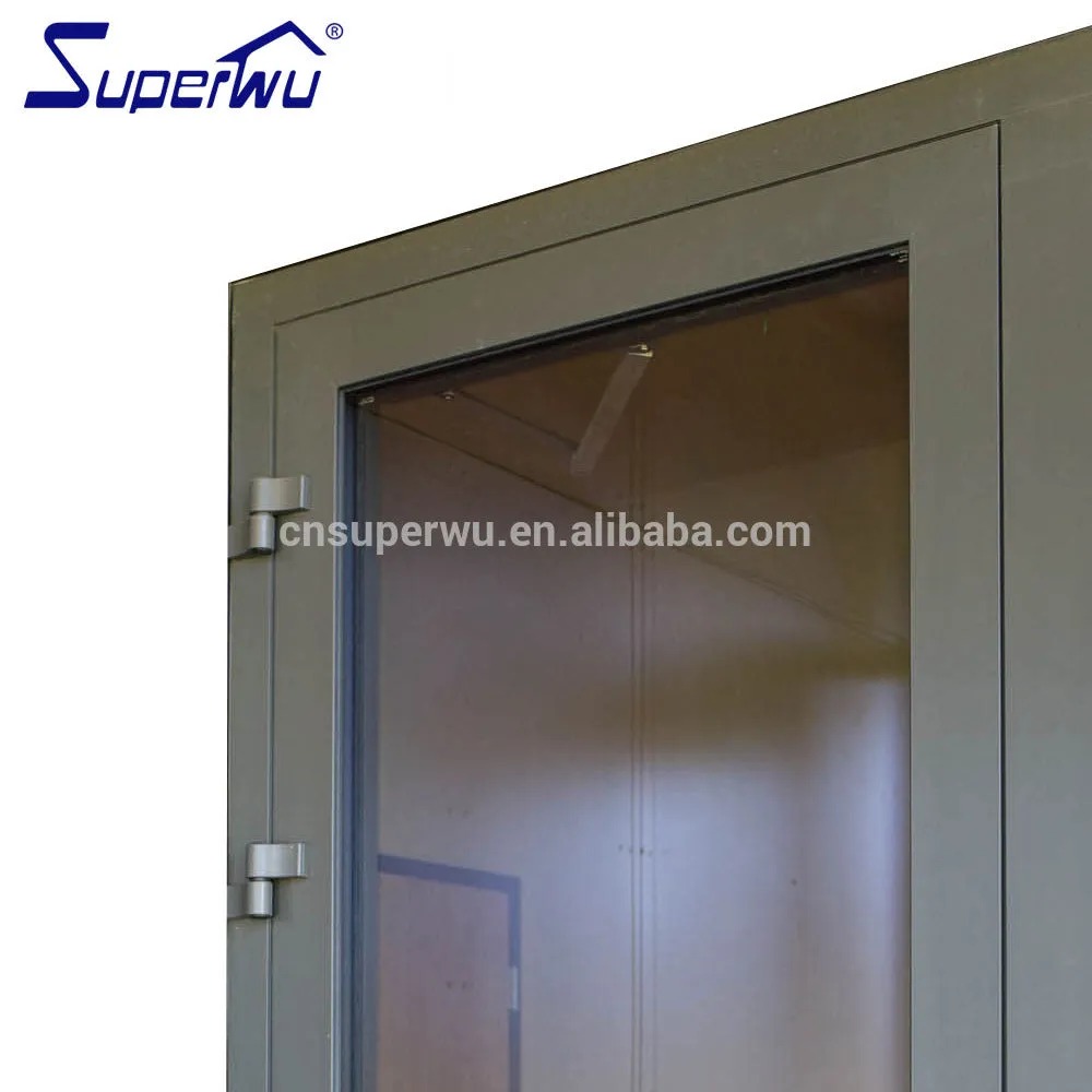 Superwu HBD used aluminum hinged automatic door glass sensor door