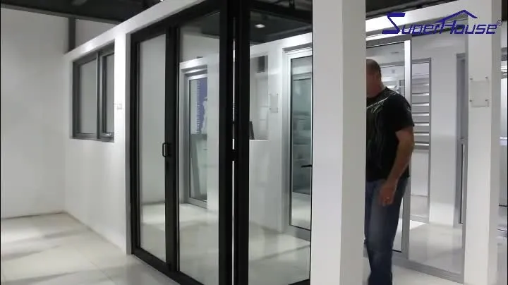 Superwu Solution to Bullet Proof and Hurricane Proof High quality 440 open style aluminum folding tempered glass door