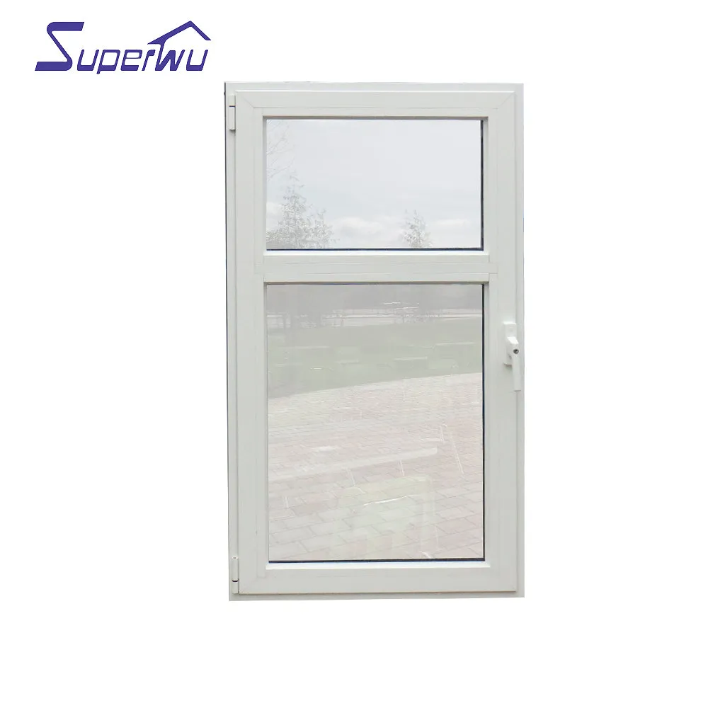 Superwu Thermal break aluminum high quality casement windows swing open style aluminum french windows