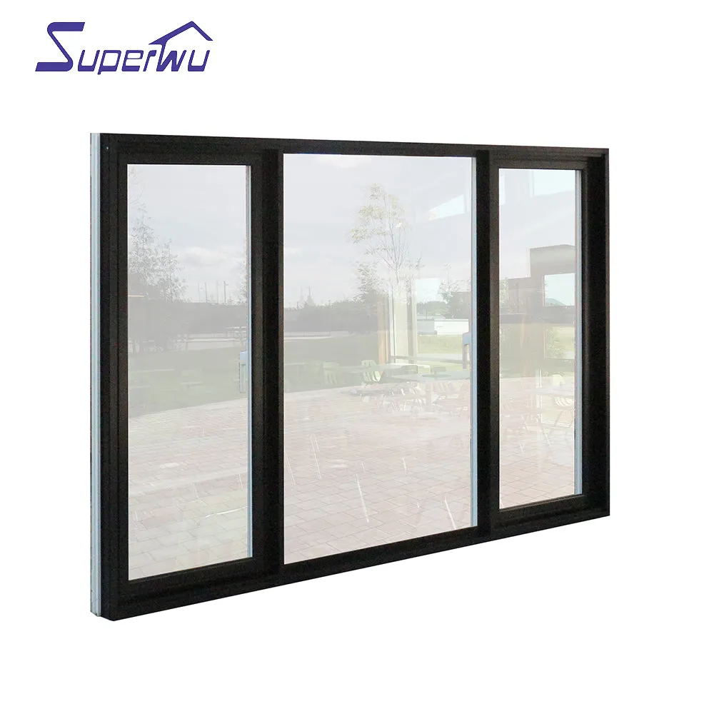 Superwu Top sale customized aluminum casement window manufacturers supply double glazing aluminum swing windows