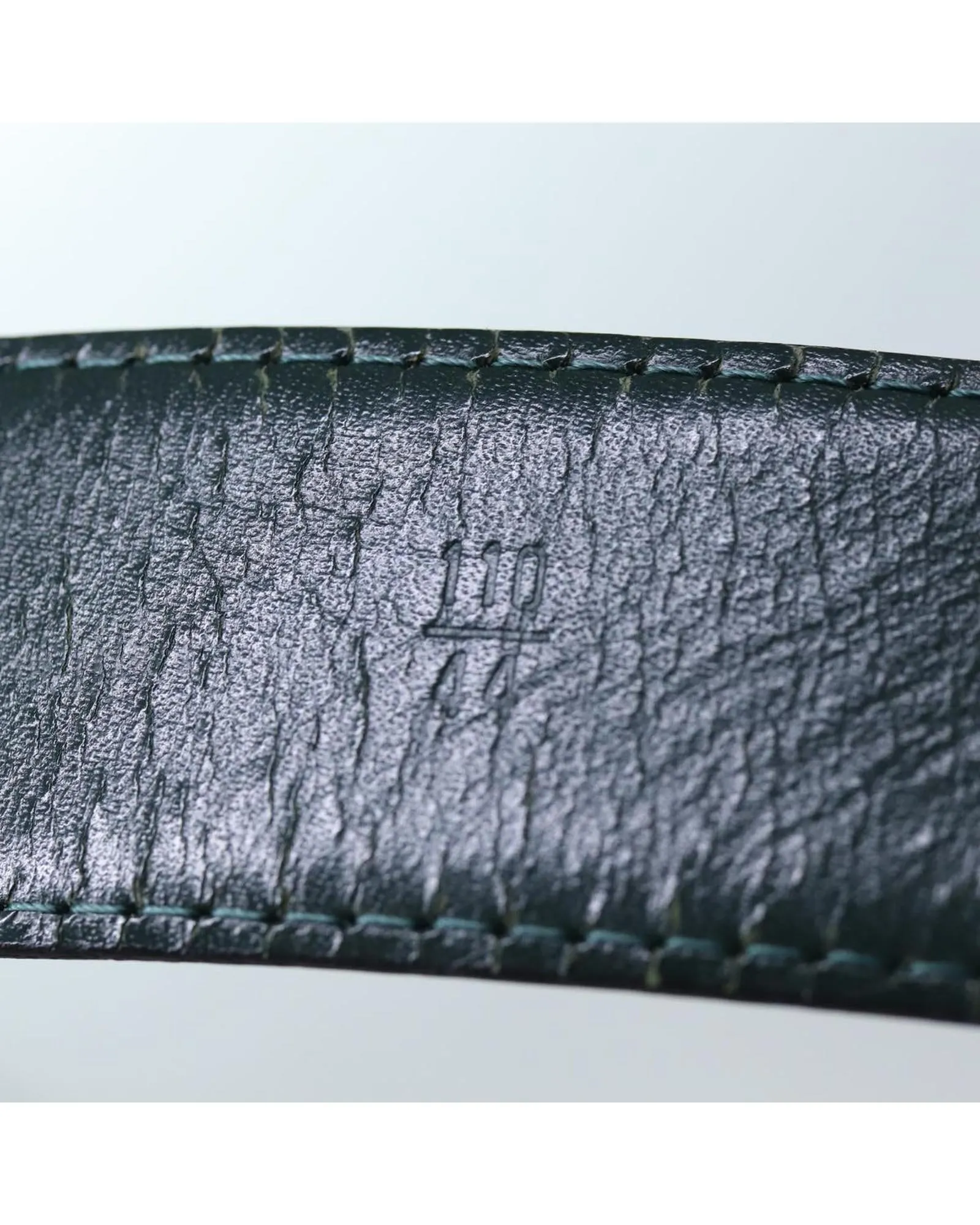 Taiga Leather Classic Belt in Epicea Color - Authentic LV