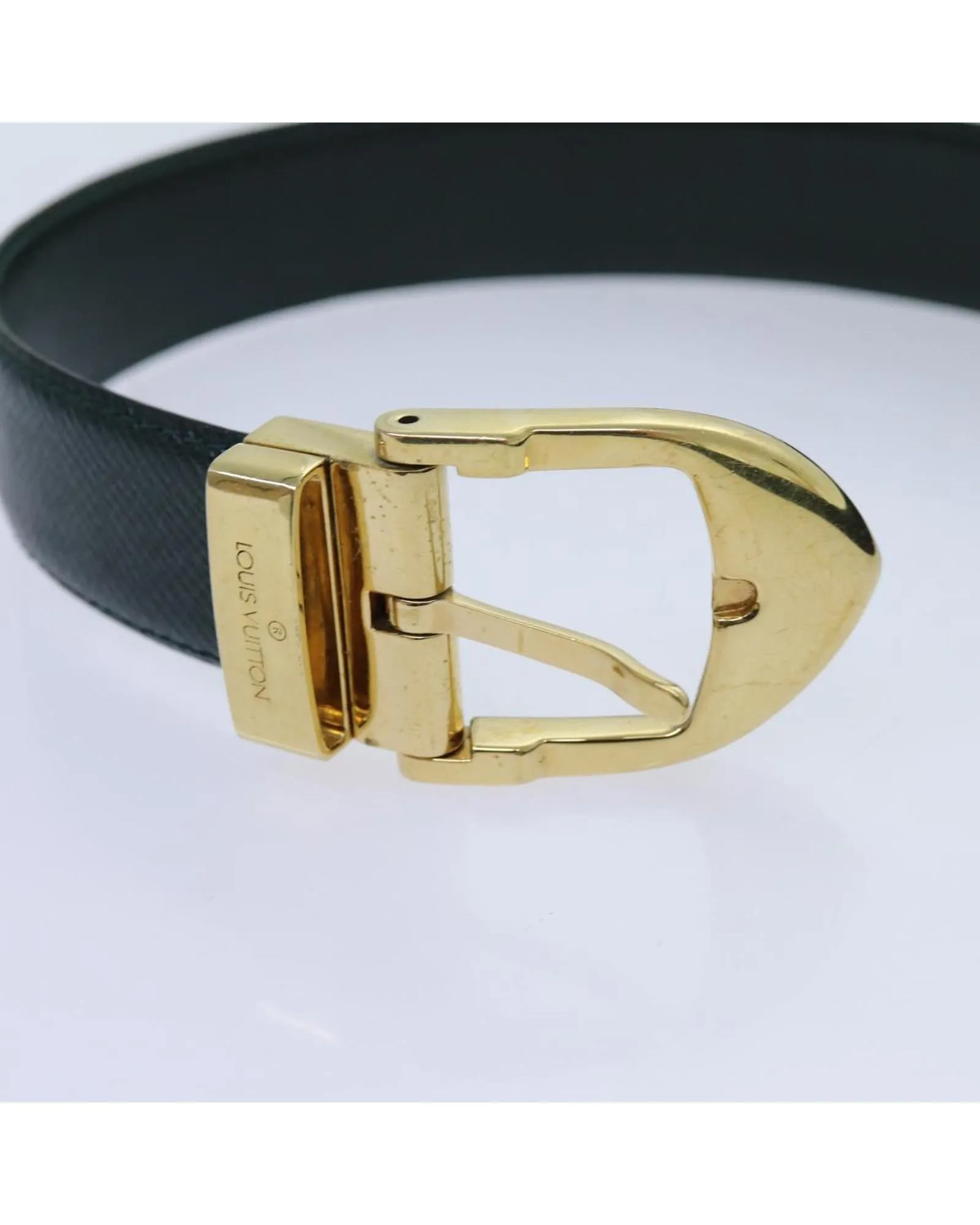 Taiga Leather Classic Belt in Epicea Color - Authentic LV