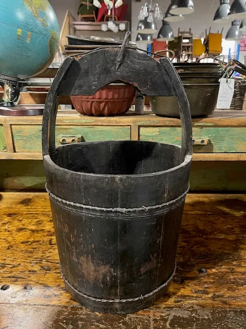 Vintage Wooden Water-Well Bucket #6135