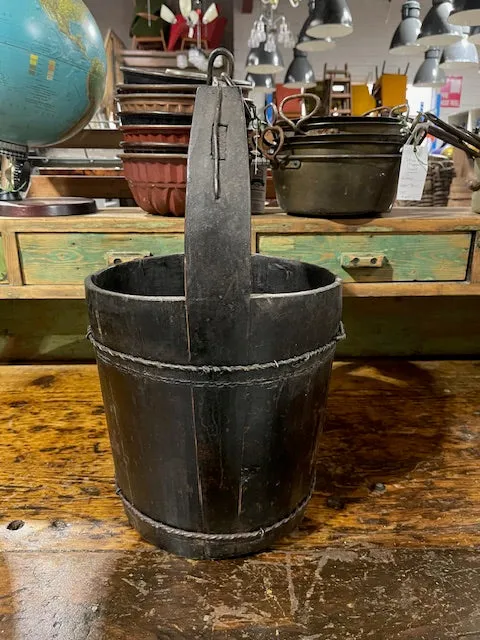 Vintage Wooden Water-Well Bucket #6135