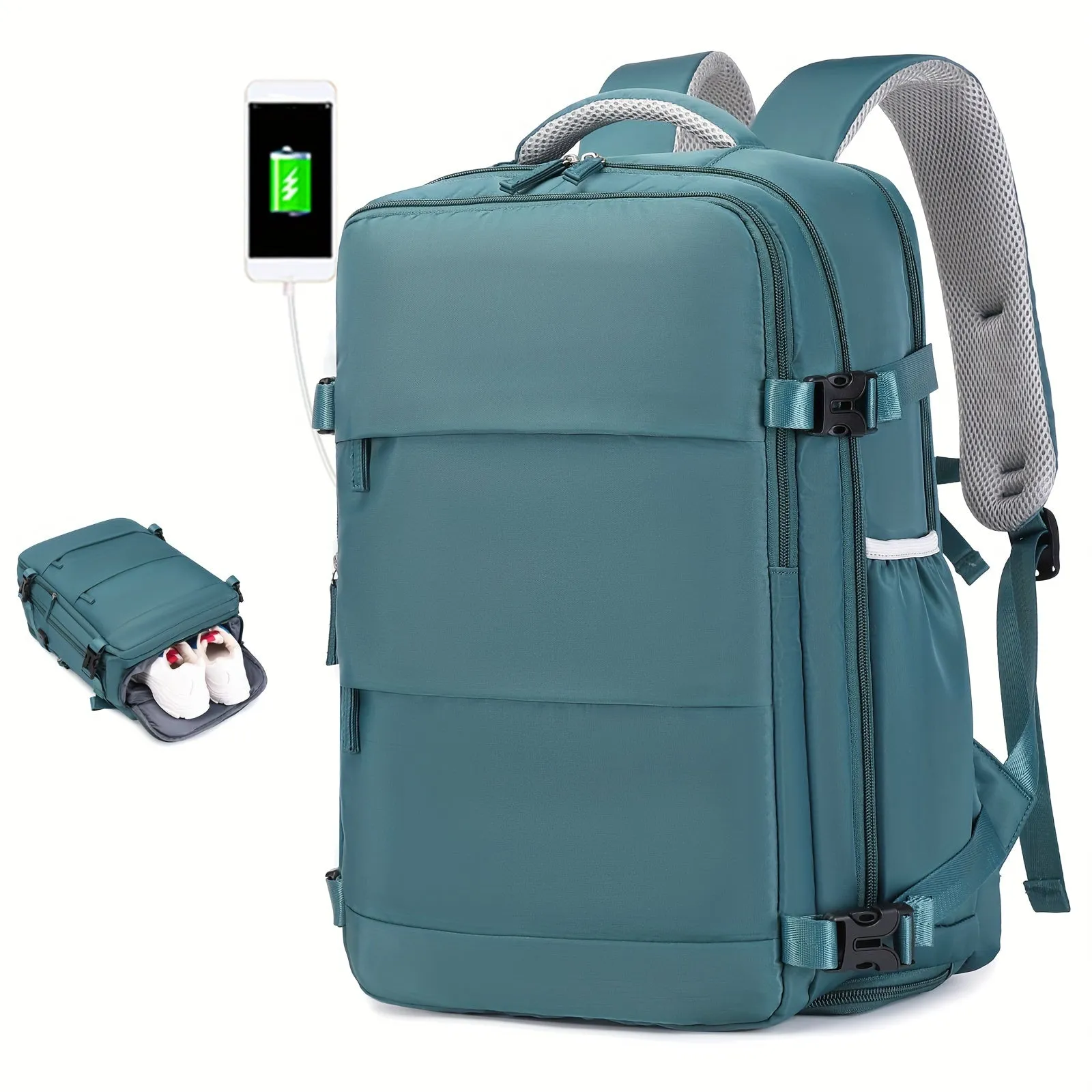 Waterproof Laptop Backpack with Shoe Compartment for Travel and Business