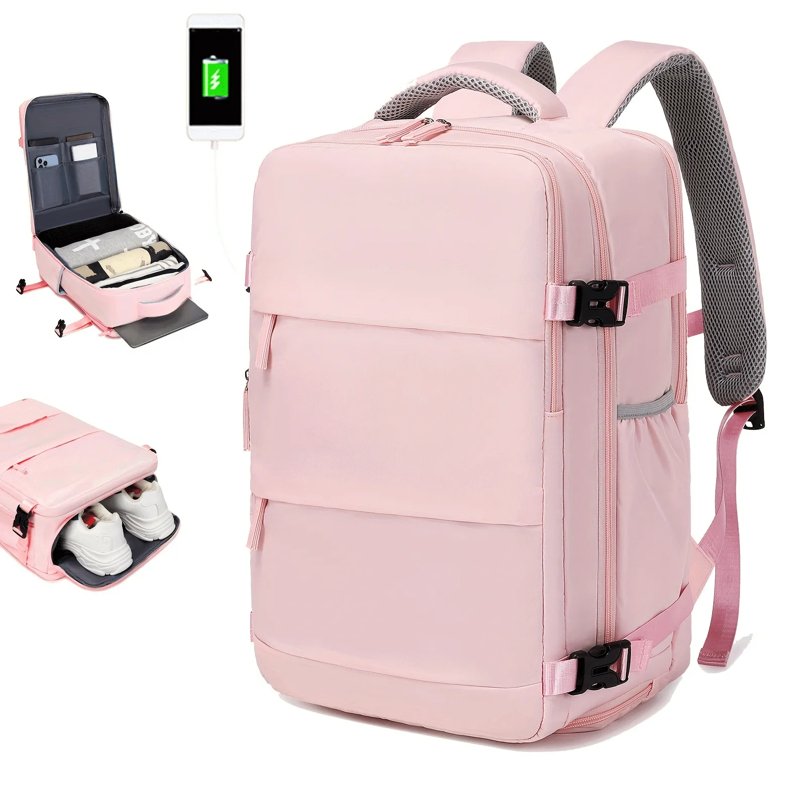 Waterproof Laptop Backpack with Shoe Compartment for Travel and Business