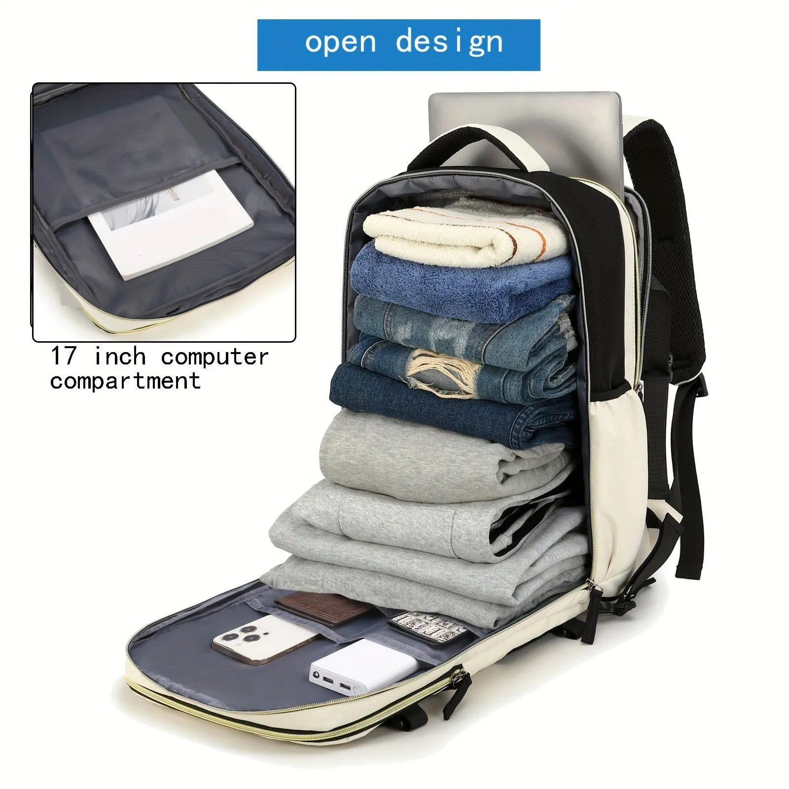 Waterproof Laptop Backpack with Shoe Compartment for Travel and Business