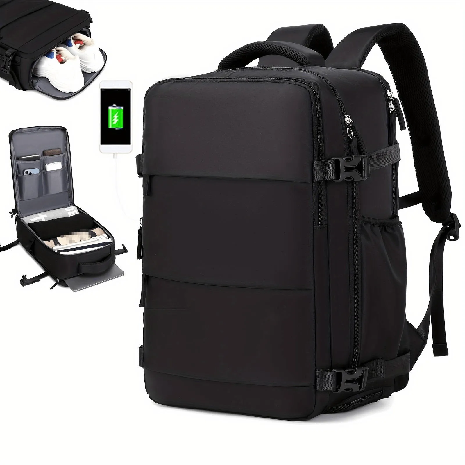 Waterproof Laptop Backpack with Shoe Compartment for Travel and Business