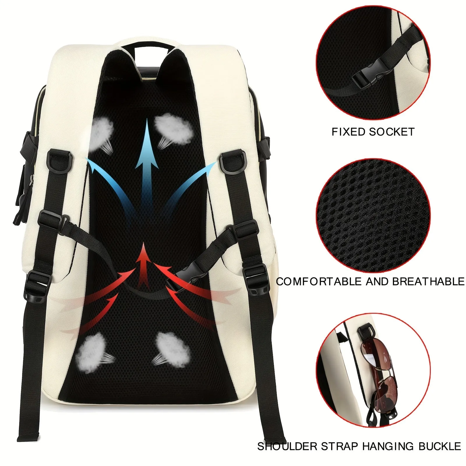 Waterproof Laptop Backpack with Shoe Compartment for Travel and Business